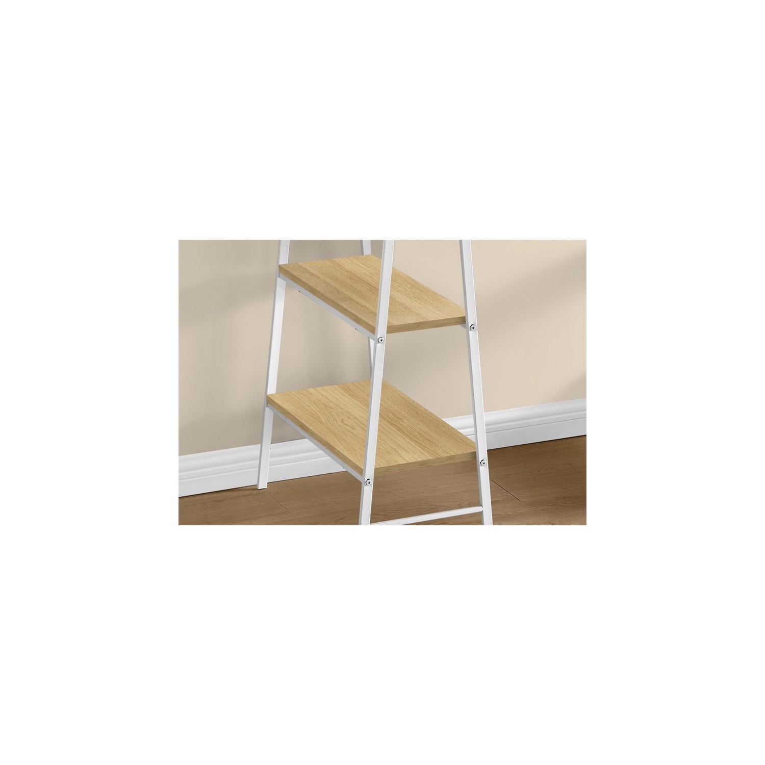 Computer Desk Home Office Laptop Storage Shelves 48"L Work Metal Natural