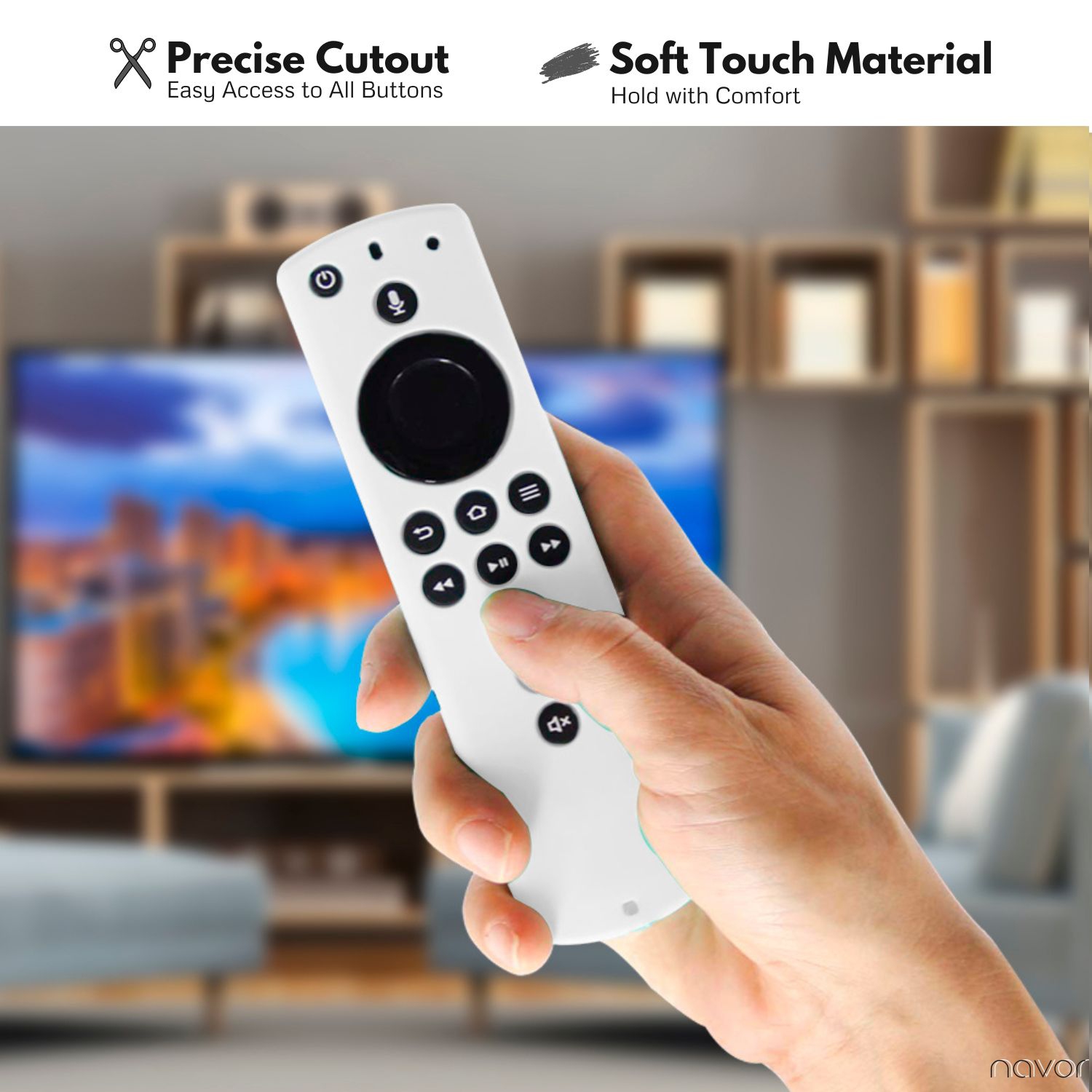 Shockproof Protective Silicone Case/Covers Compatible with All-New Alexa Voice Remote for Fire TV Stick 4K 2nd Generation