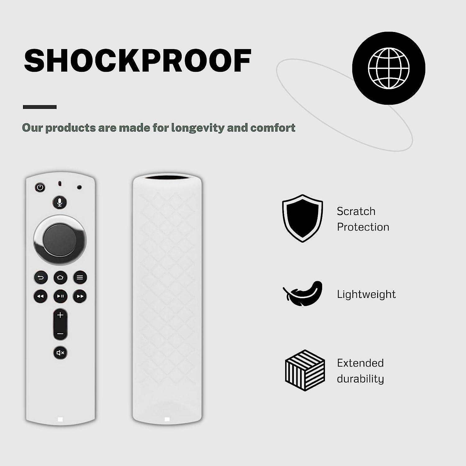 Shockproof Protective Silicone Case/Covers Compatible with All-New Alexa Voice Remote for TV Stick 4K, TV Stick, TV (3rd Gen)