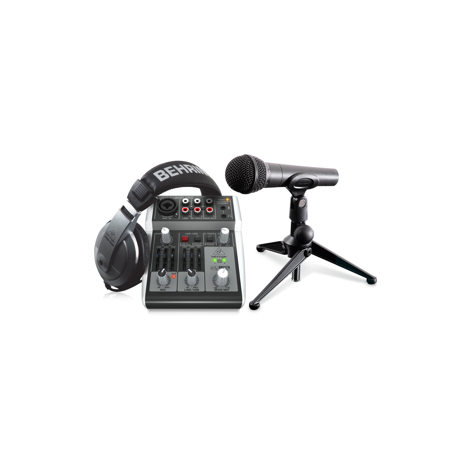 ボーカル】 BEHRINGER PODCASTUDIO2 USB ポッドキャストスタジオ バンドルパッケージ [ミキサー/ マイク/ ヘッドホン]  動画配信 ：島村楽器 ・パッケー