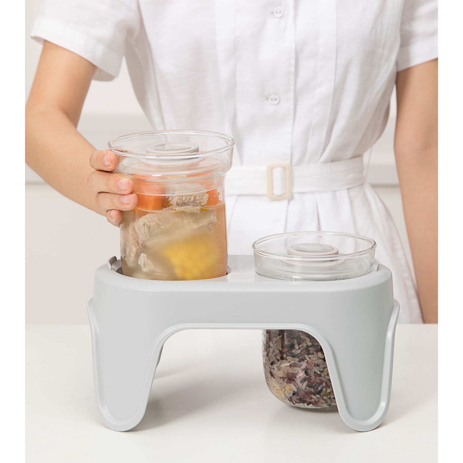 BUYDEEM G563 5-Quart Electric Food Steamer for Cooking - Cozy Greenish