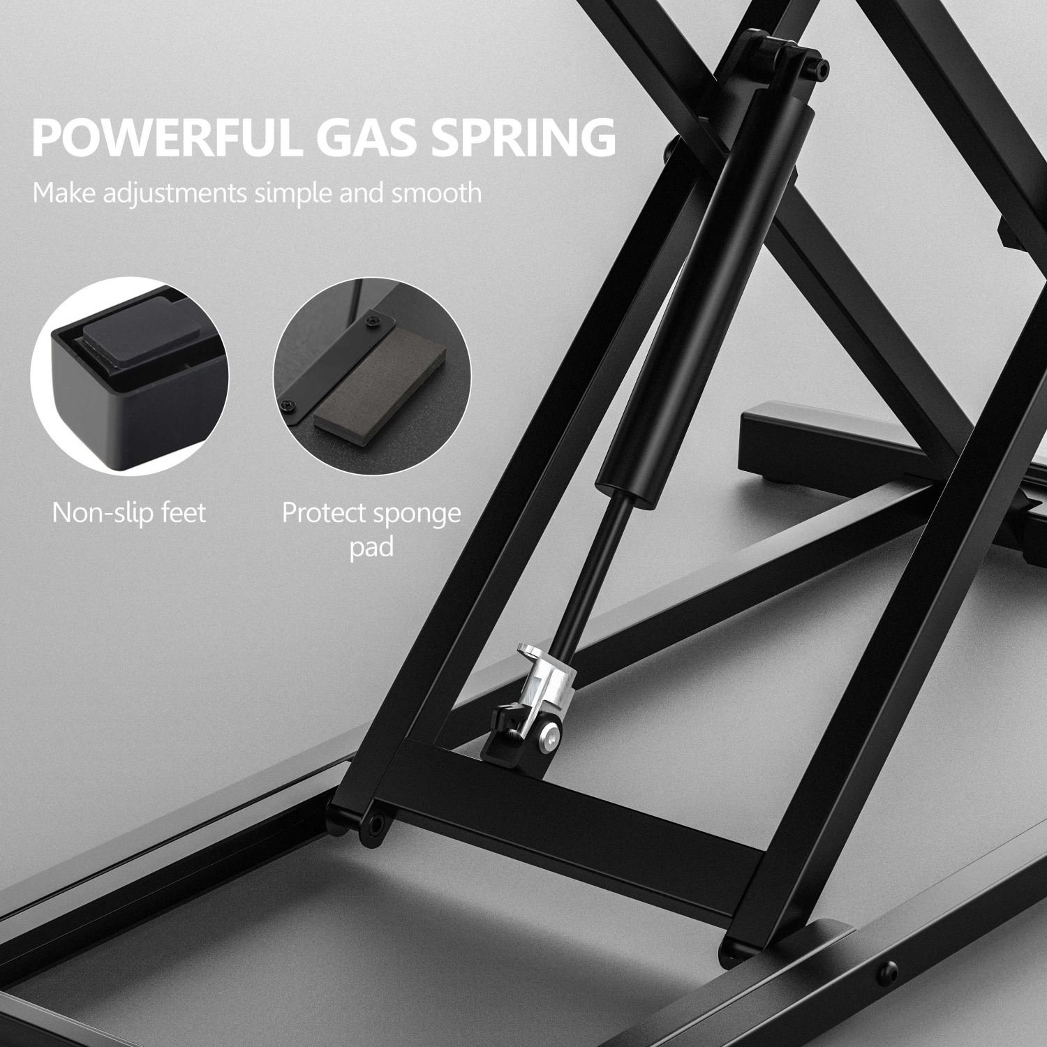 FITUEYES – Convertisseur de bureau debout 36 po, bureau assis/debout à hauteur réglable pour moniteur double et support pour portable, poste de