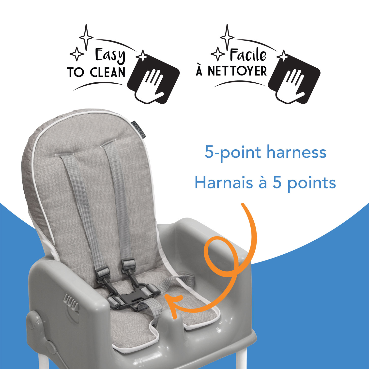 cosco high chair seat adjustment