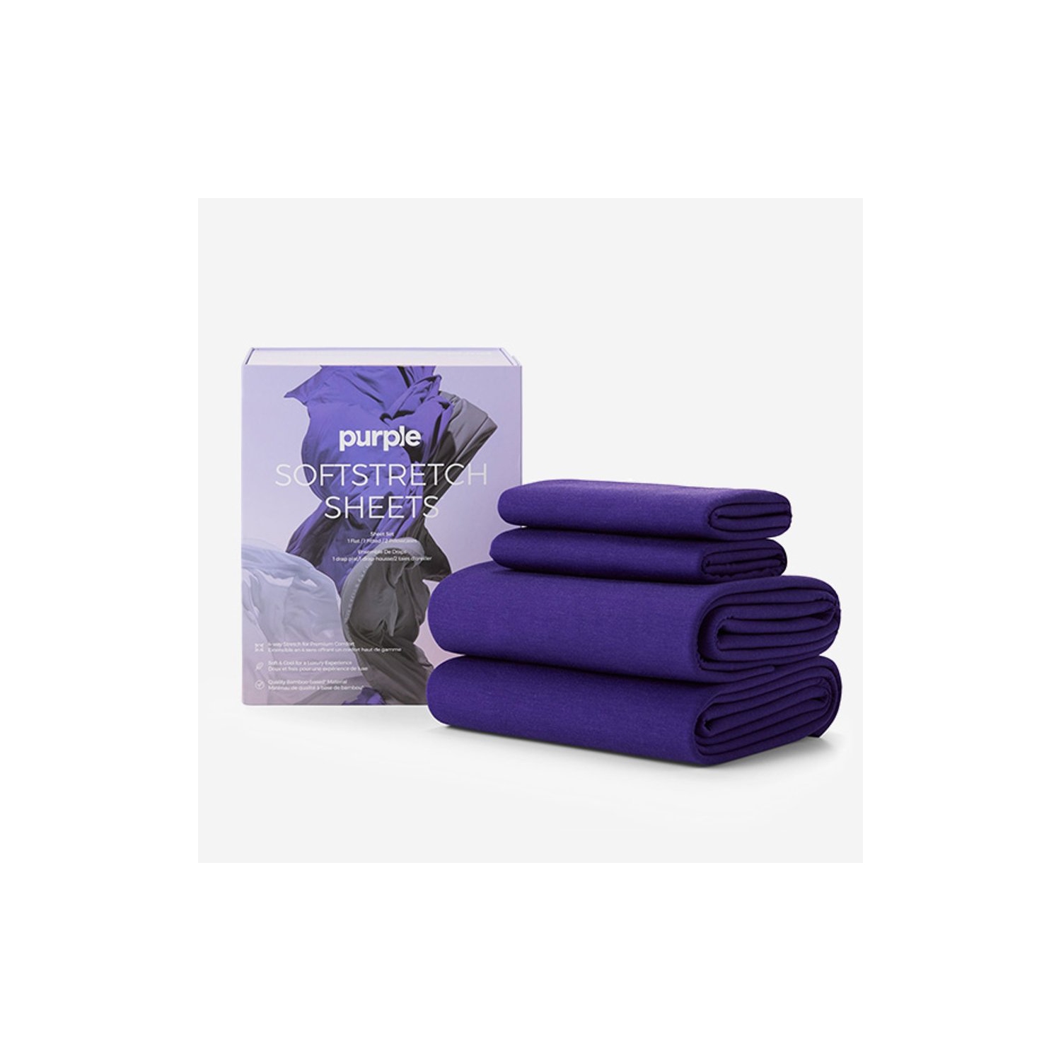  Purple SoftStretch Sheets, Full, Bamboo Sheets,  Moisture-Wicking, Deep Purple : Home & Kitchen