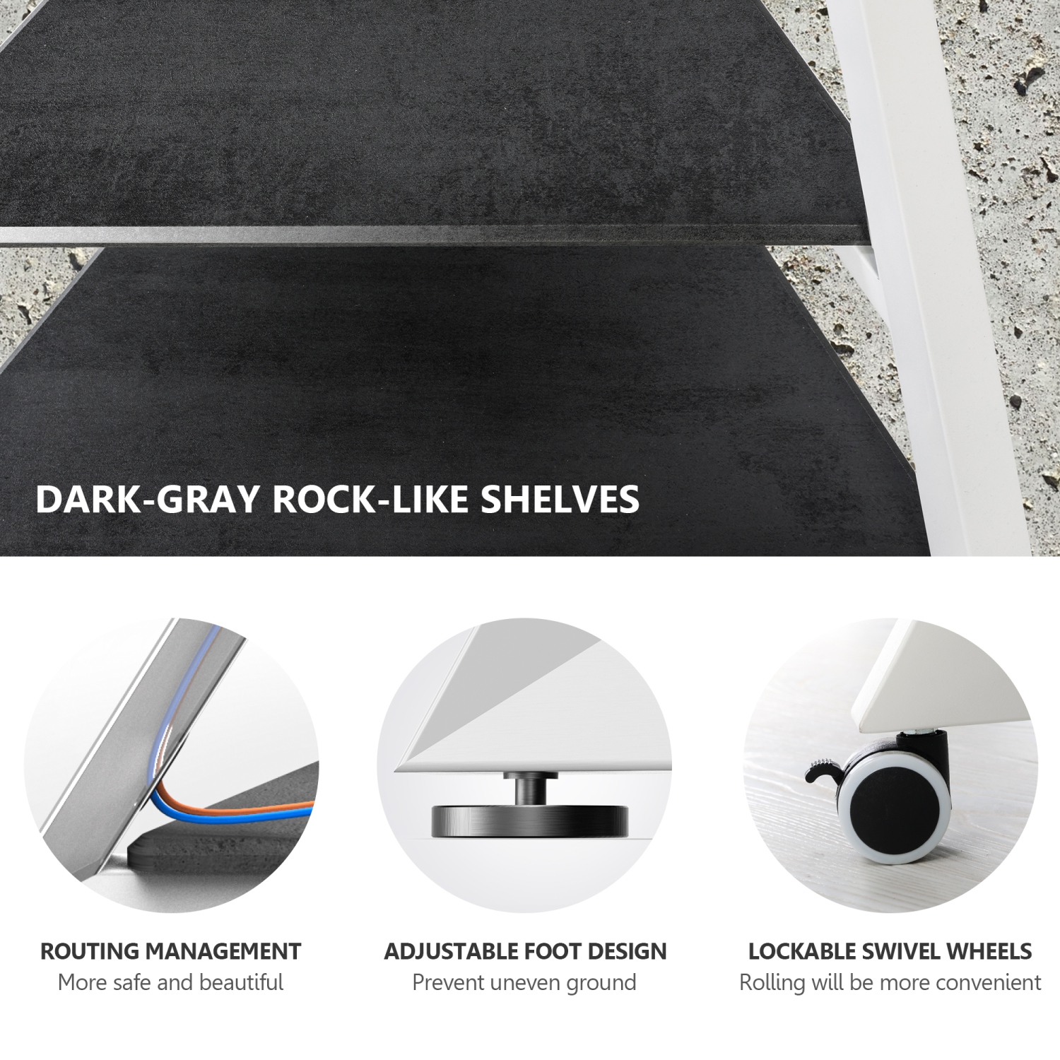 FITUEYES Universal Swivel Floor TV Stand for 32 to 75 Inch TVs for Modern Luxury Furniture Height Adjustable TV Mount Stand with Wire Management,