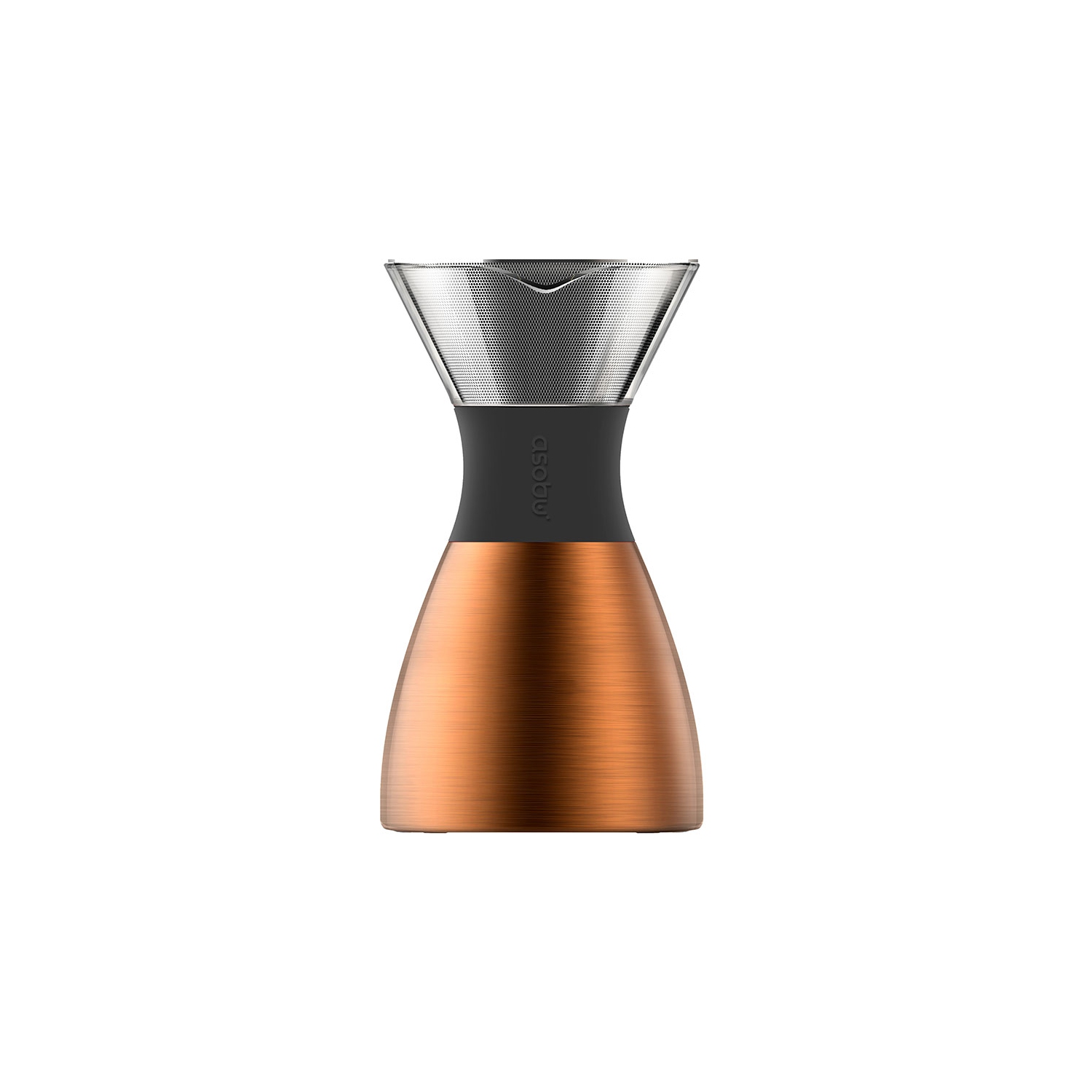 Asobu Copper Insulated Pour Over Coffee Maker Double-Wall Vacuum, Stainless-Steel Filter, Stays Hot Up to 12 Hours