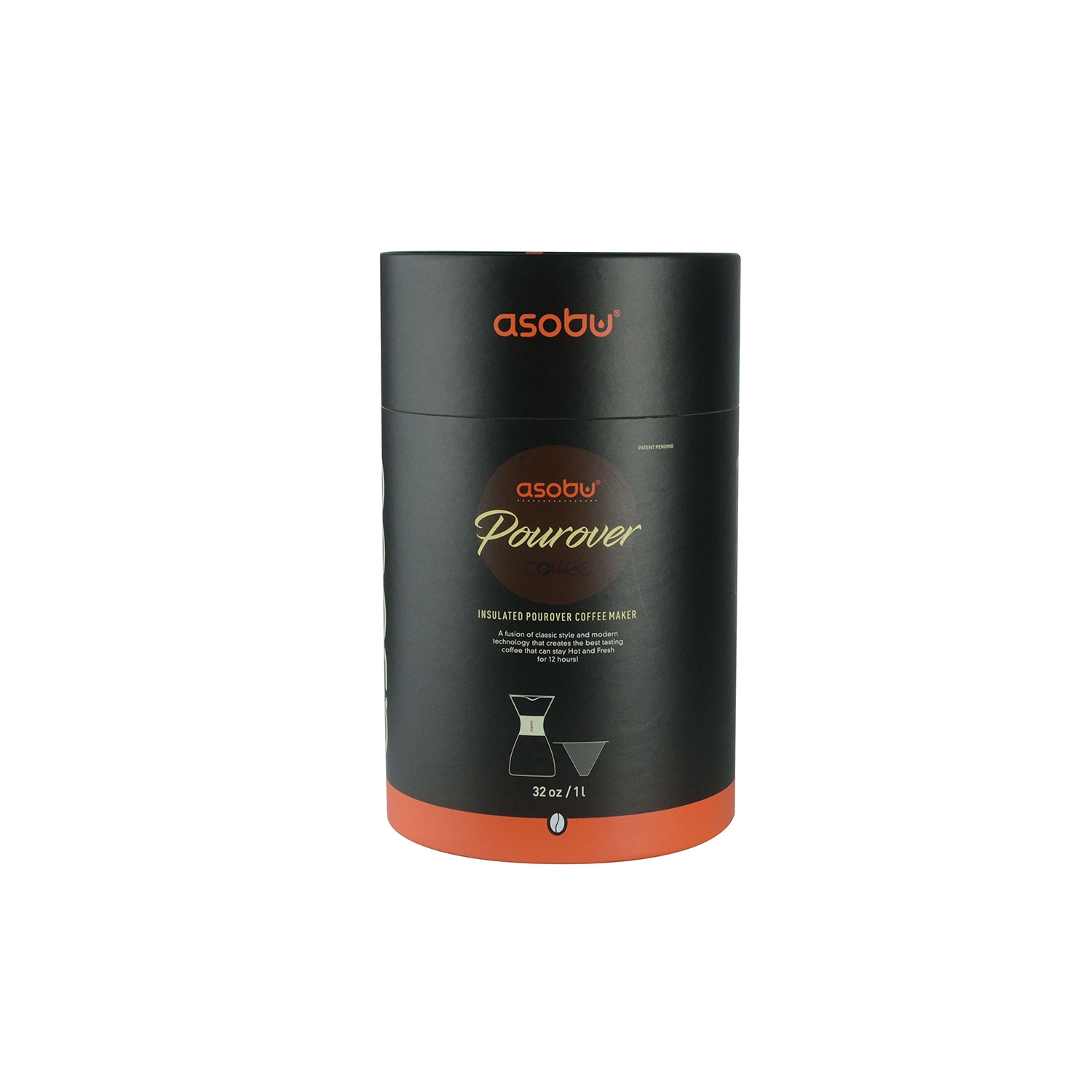 Asobu Copper Insulated Pour Over Coffee Maker Double-Wall Vacuum, Stainless-Steel Filter, Stays Hot Up to 12 Hours