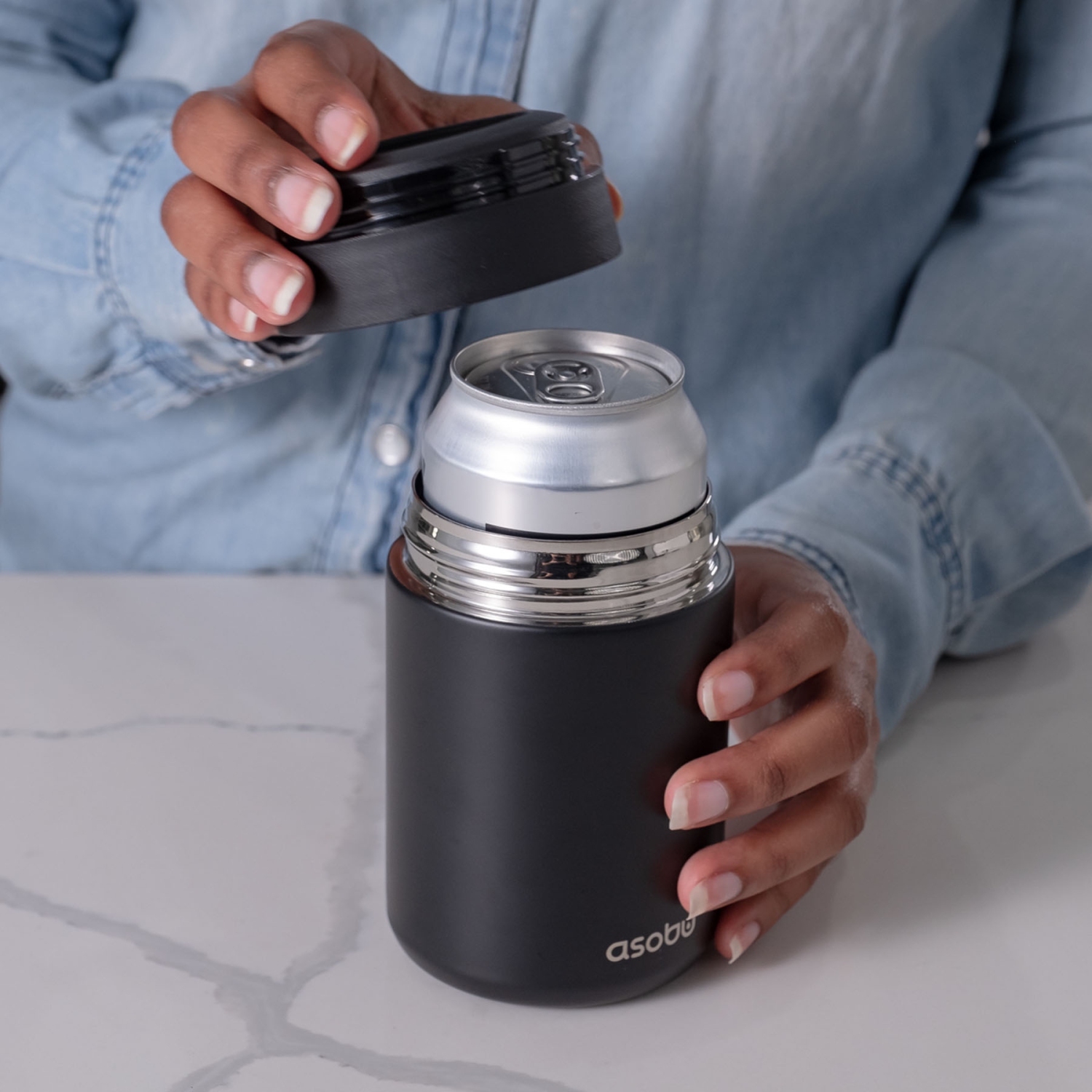 Asobu Frosty Beer 2 Go Vacuum Insulated Double Walled Stainless Steel Beer Bottle and Can Cooler with Beer Opener