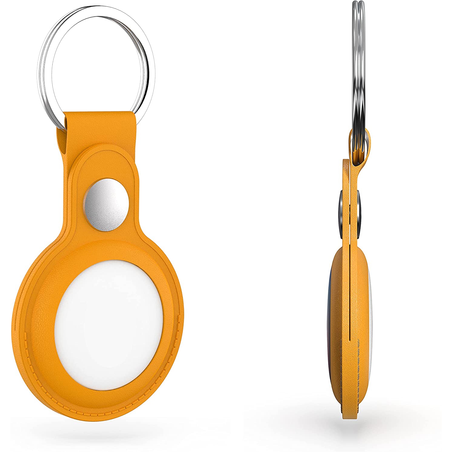 Étui en cuir WINGOMART pour AirTag Finder, étui AirTag étui protecteur anti-rayures et porte-clés compatible avec AirTags 2021