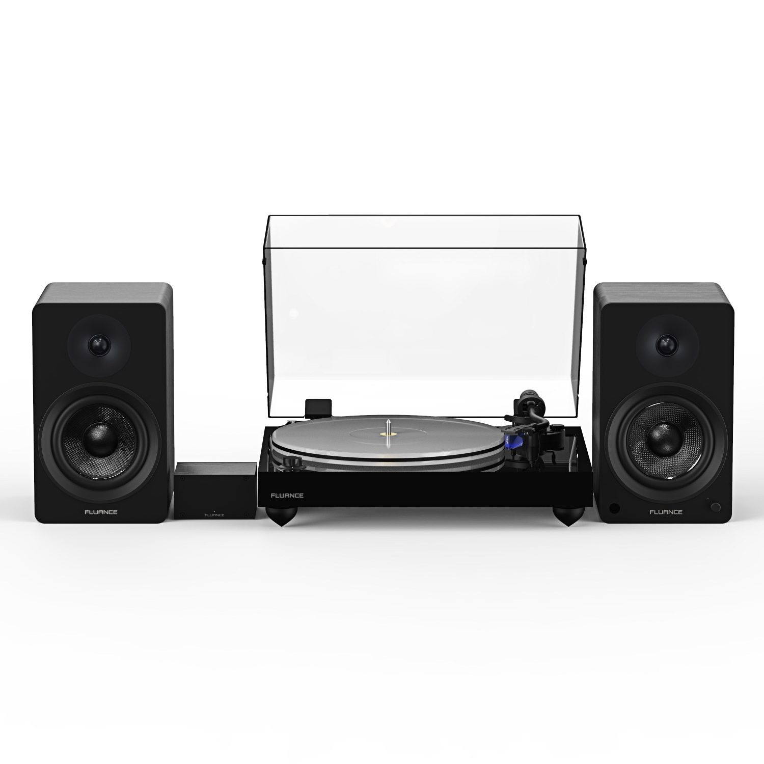 Fluance RT85 Reference High Fidelity Vinyl Turntable, PA10 Phono Preamp and Ai41 Powered 5" Stereo Bookshelf Speakers