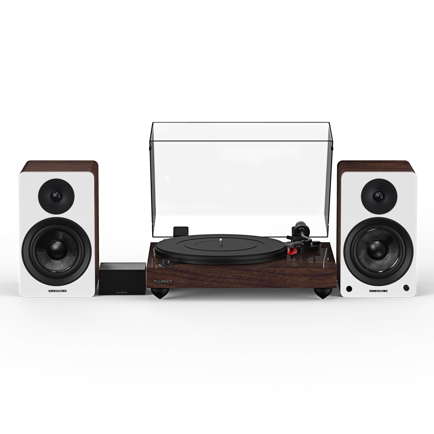 Fluance RT83 Reference High Fidelity Vinyl Turntable, PA10 Phono Preamp and Ai41 Powered 5" Stereo Bookshelf Speakers