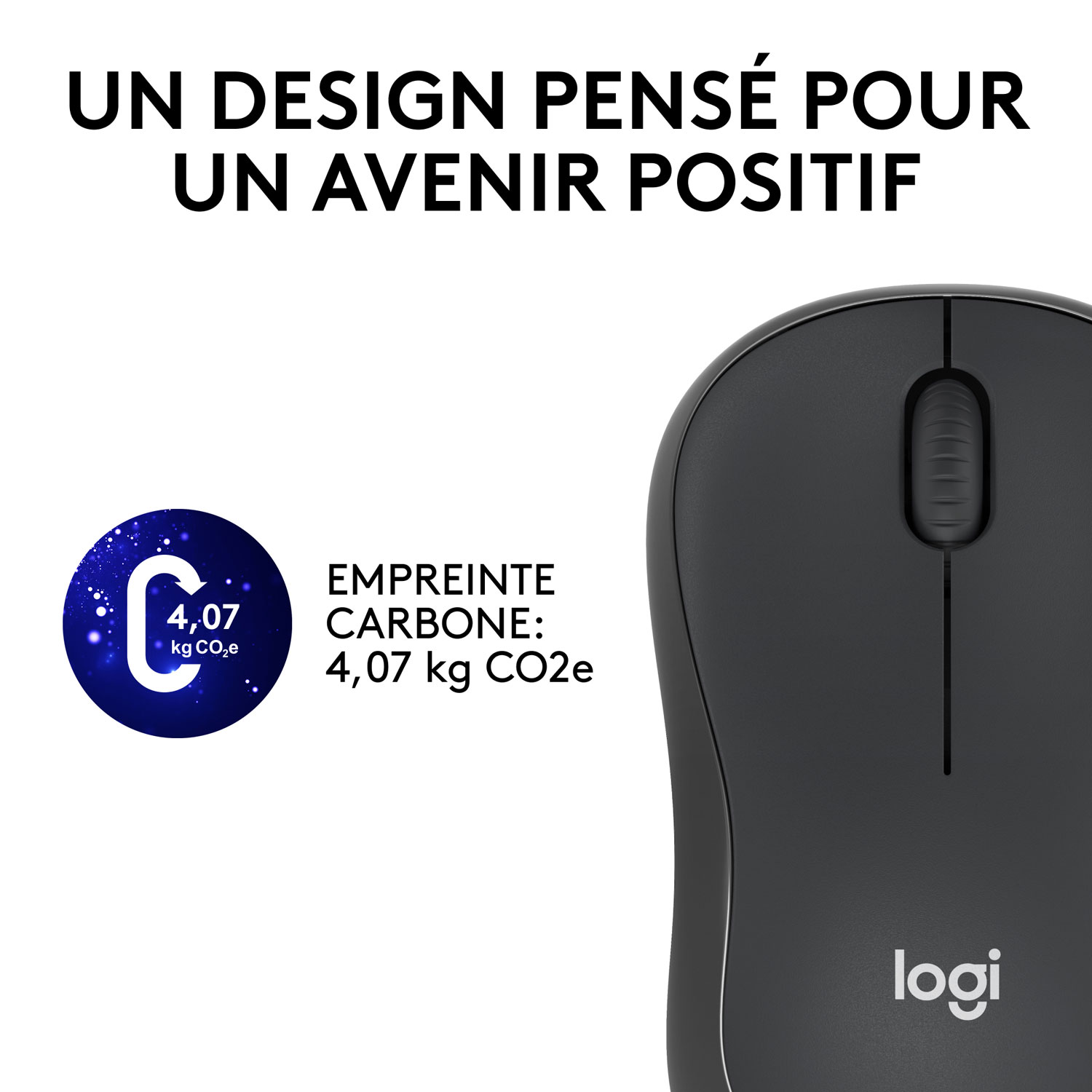 Souris optique sans fil de 1000 ppp M220 Silent de Logitech - Graphite