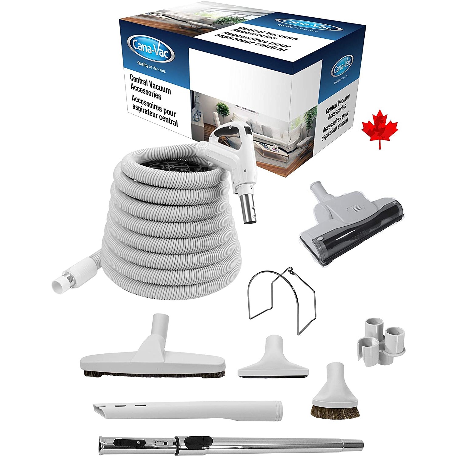 Premium Air Accessory Kit - Universal fits all 1&1/4 Size - Hose with Ergonomic Handle, Foam Grip and 360° Swivel
