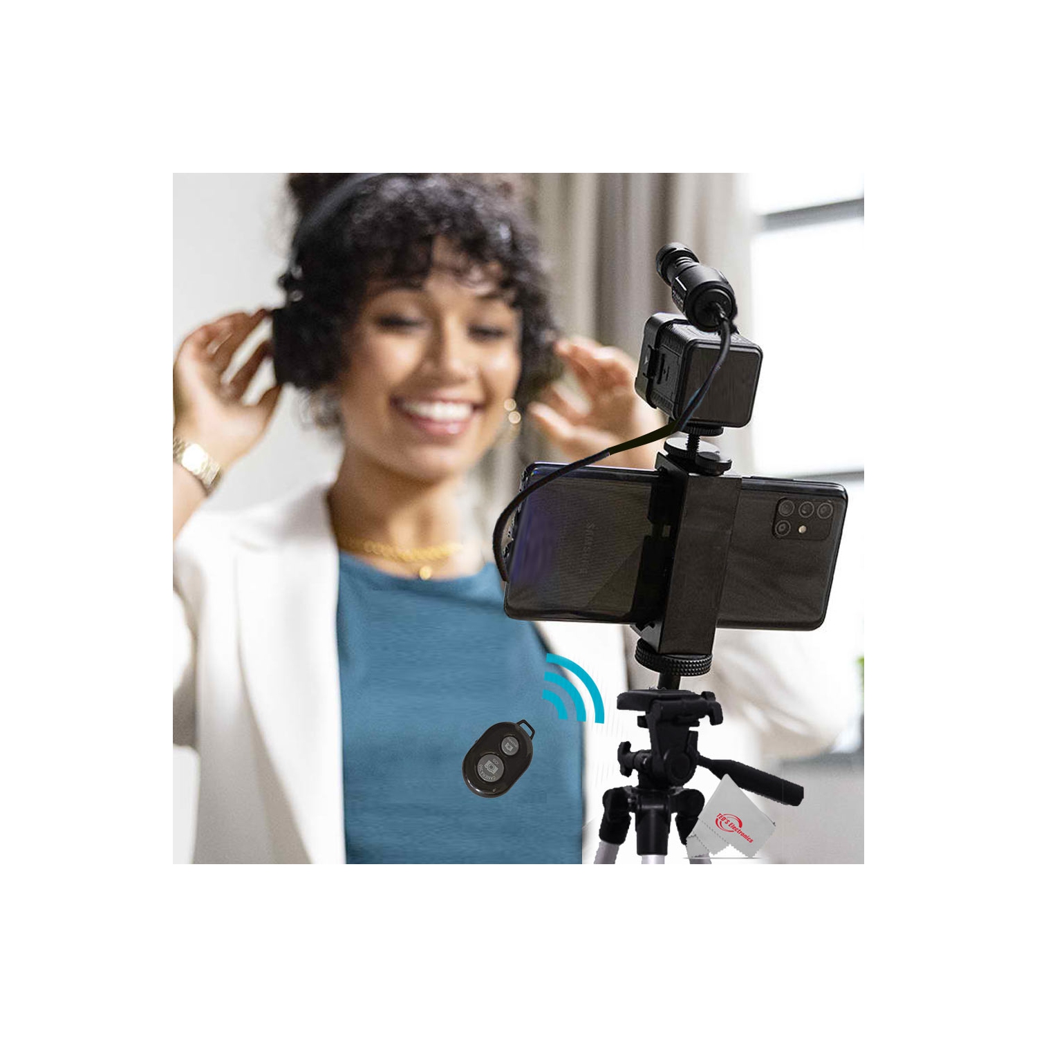 Vivitar Complete Ultimate Vlogging Essential Kit for Home and Office Smartphones Cameras and Gopro Action Cam