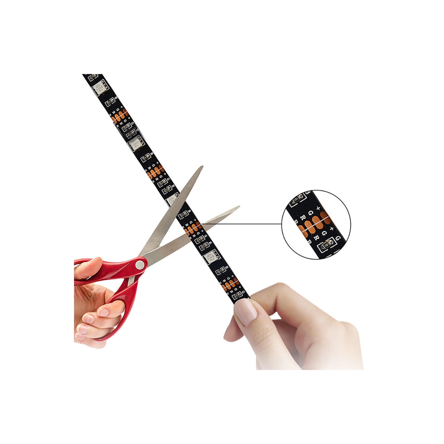 Bandes lumineuses DEL USB avec télécommande RF pour éclairage d’arrière-plan pour téléviseur, 2 m/6,56 pi