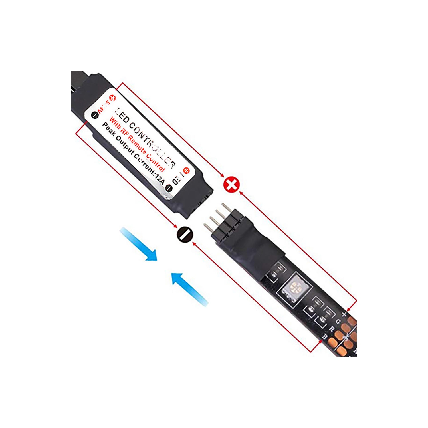Bandes lumineuses DEL USB avec télécommande RF pour éclairage d’arrière-plan pour téléviseur, 2 m/6,56 pi