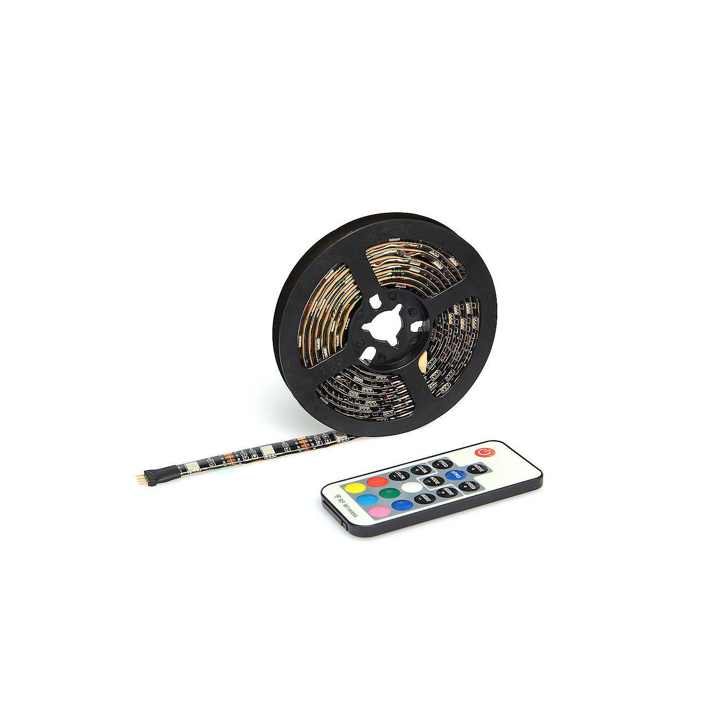 Bandes lumineuses DEL USB avec télécommande RF pour éclairage d’arrière-plan pour téléviseur, 2 m/6,56 pi