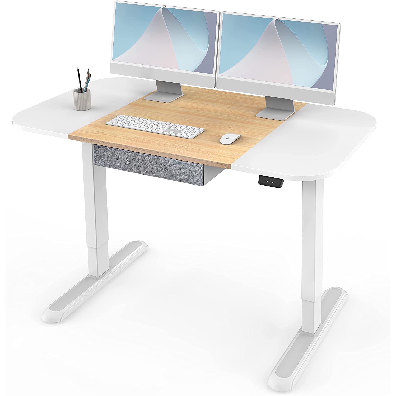 fenge electric height adjustable standing desk fitueyes