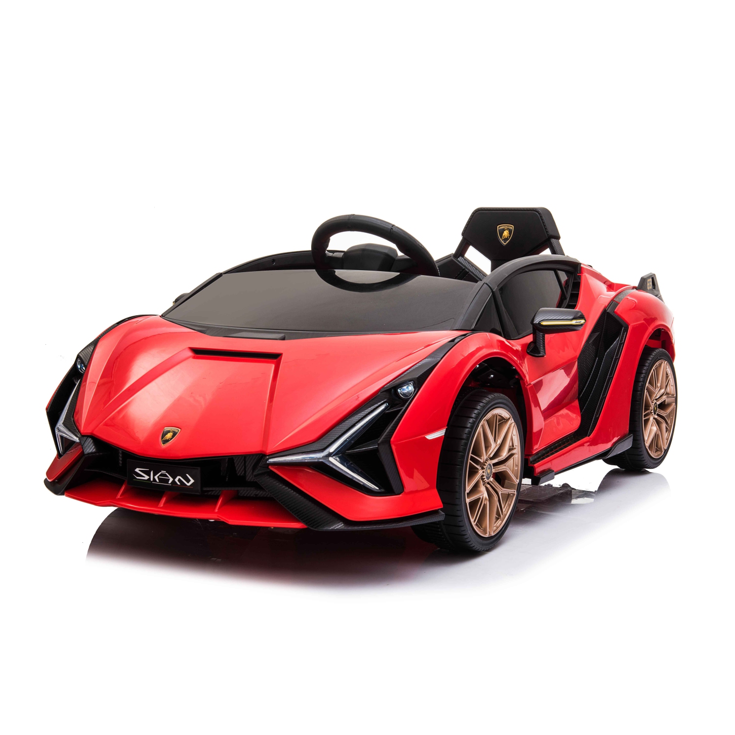 Voltz Toys 12V Ride On Car for Kids, Official Licensed Lamborghini SIAN, Battery Powered Electric Car with Remote Control, LED Lights and MP3 Player