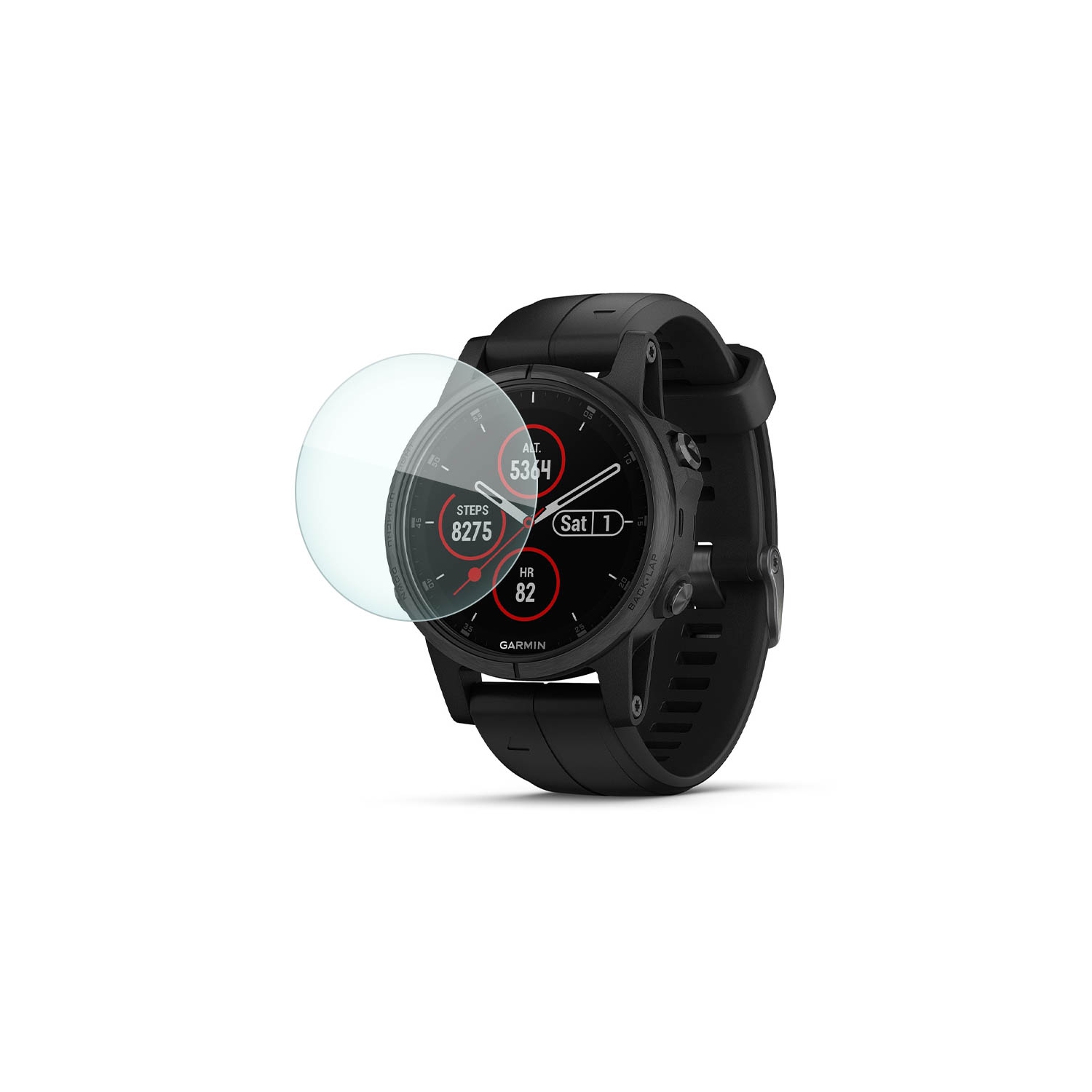 StrapsCo PET Full Screen White Film Screen Protector for Garmin Fenix 5S Plus - 1 Pack