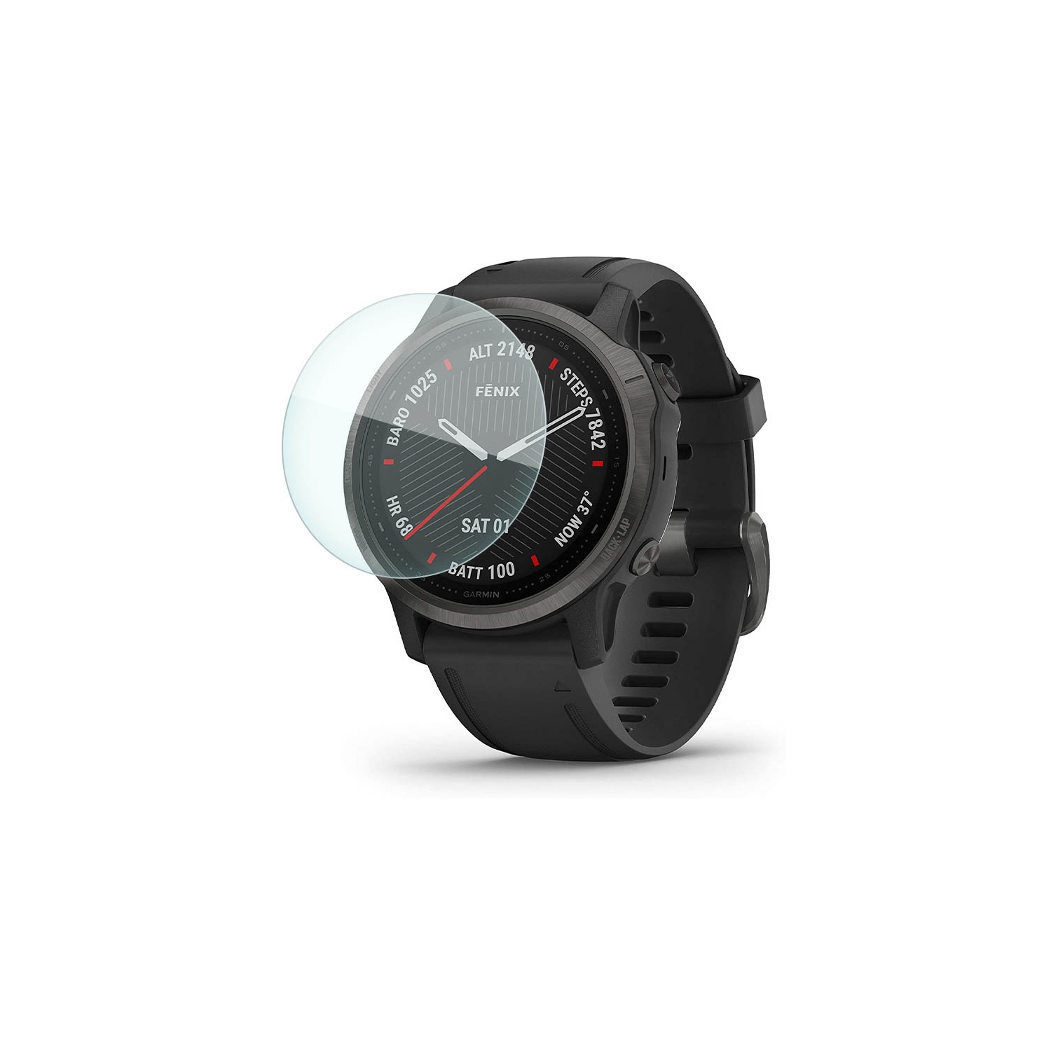 StrapsCo Tempered Film Smartwatch Screen Protector for Garmin Fenix 6S - 1 Pack