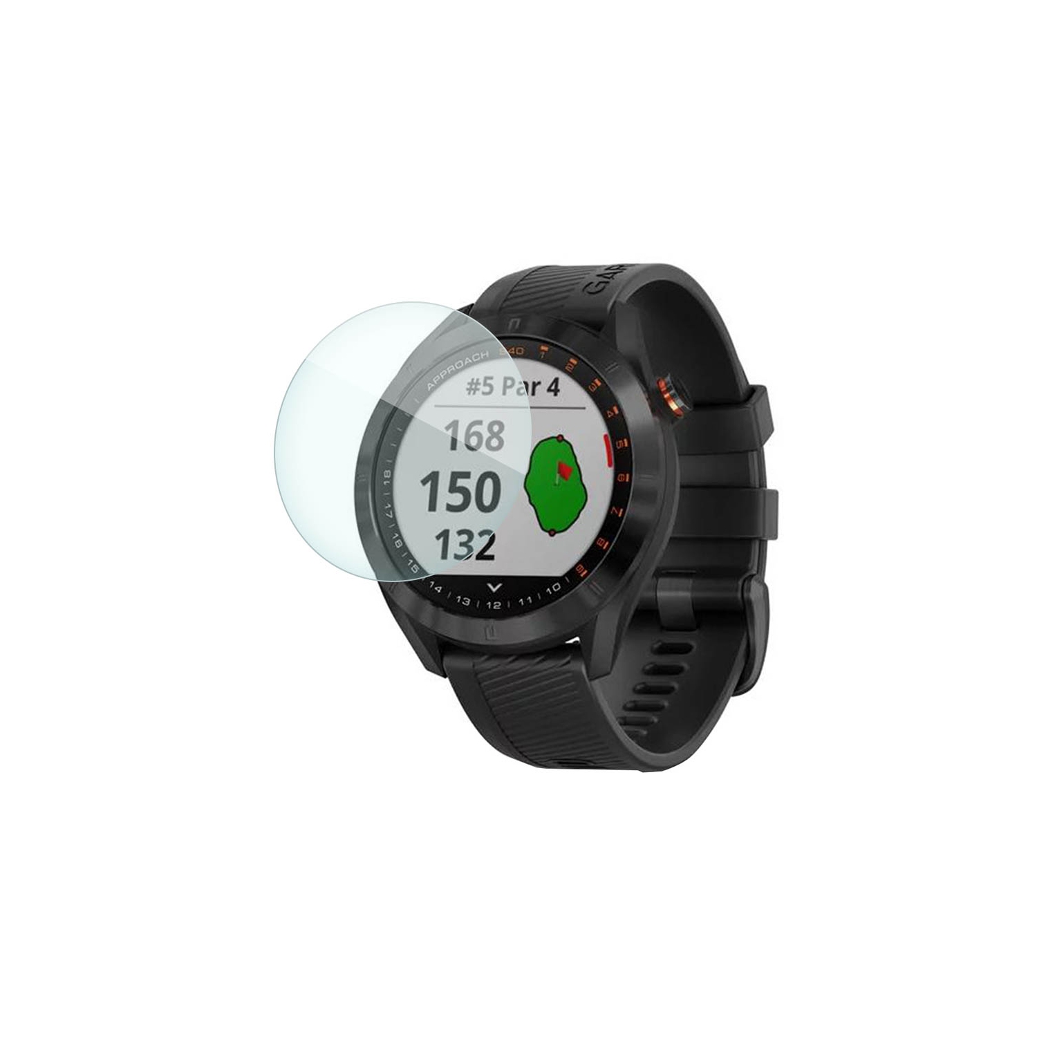 Protecteur d’écran de StrapsCo pour montre intelligente avec film trempé pour Approach S40 de Garmin - Paquet de 3