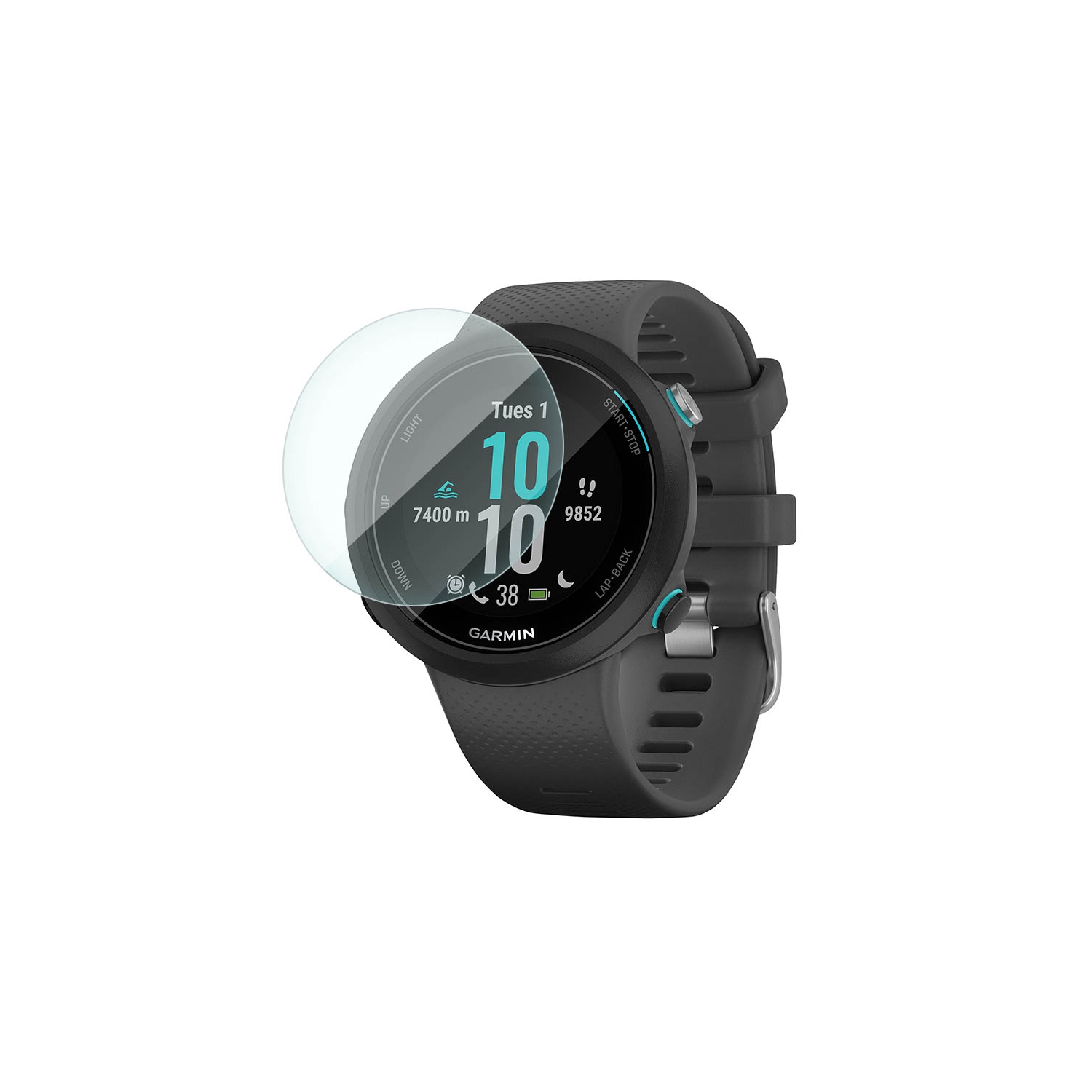 Protecteur d’écran de StrapsCo pour montre intelligente avec film trempé de Garmin pour Swim 2 - Paquet de 1