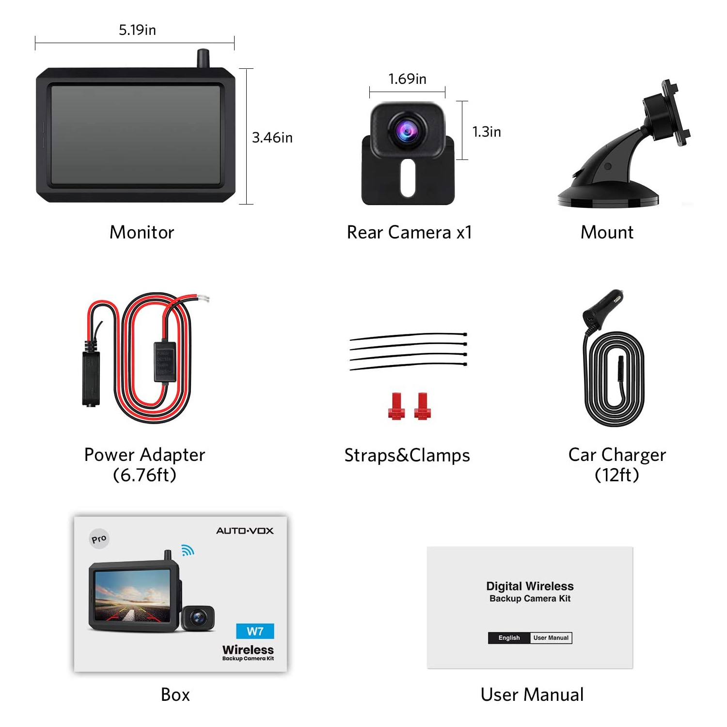 auto vox digital wireless backup camera