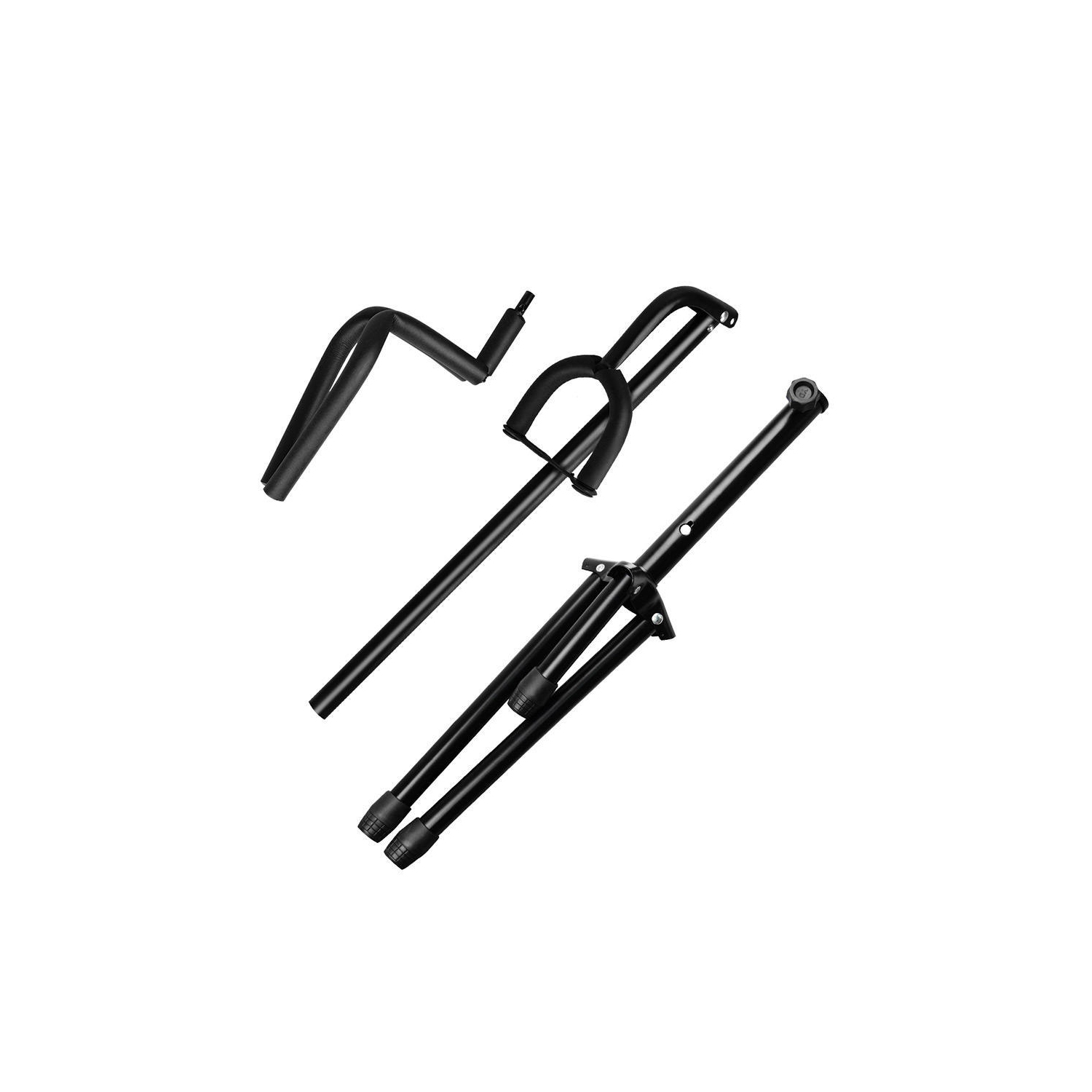Foldable Tripod Guitar Stand with Security Strap - Holder Rack for Acoustic/Electric/Classical Guitar,Bass, Black