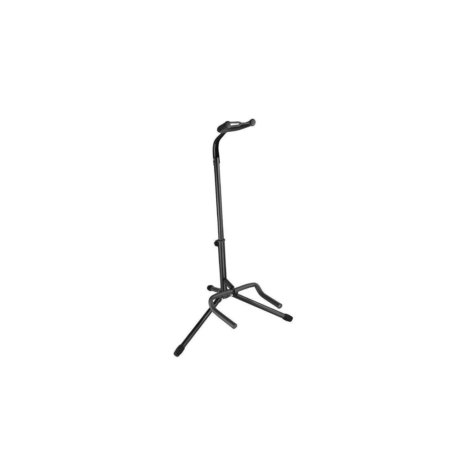 Foldable Tripod Guitar Stand with Security Strap - Holder Rack for Acoustic/Electric/Classical Guitar,Bass, Black