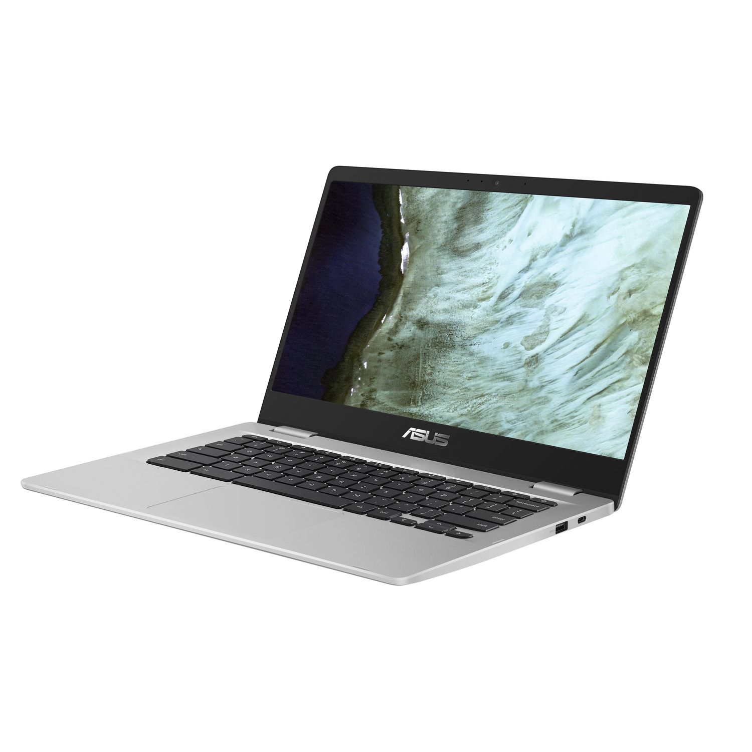 Refurbished (Good) - ASUS C423NA-WB01-CB Chromebook C423 14.0" HD Laptop Celeron N3350 @1.1GHZ 4GB Ram 64GB SSD Silver