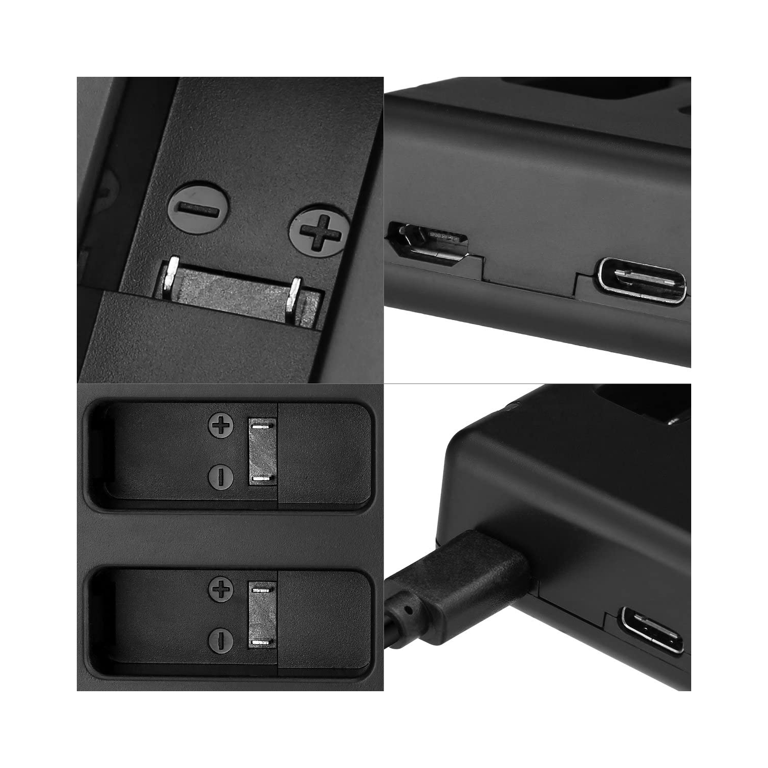 WINGOMART Dual Battery Charger with Micro USB Cable for GoPro HERO9 Black GoPro Hero 9 CHARGE