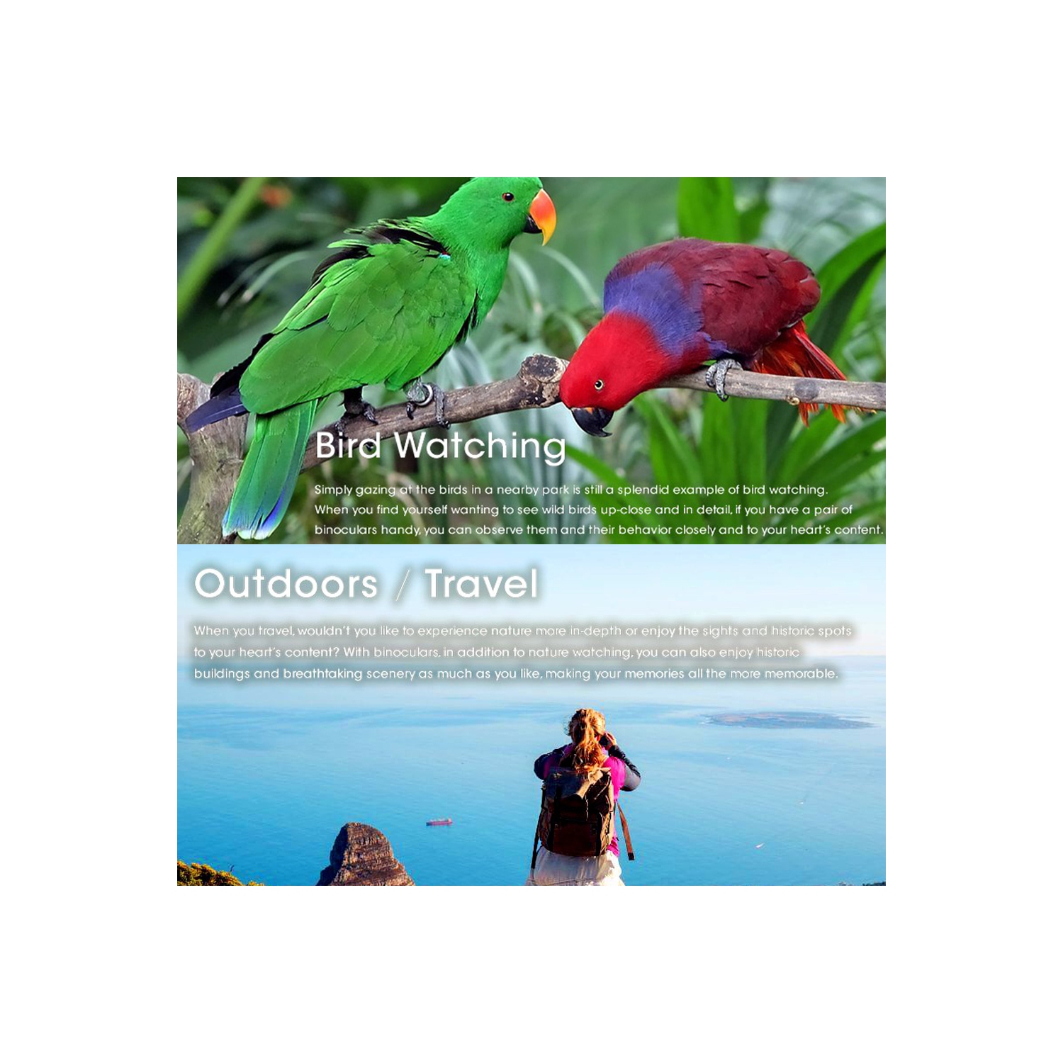 Classier 16x52 Zoom HD Smartphone Monocular Telescope Lens Hiking Scope black