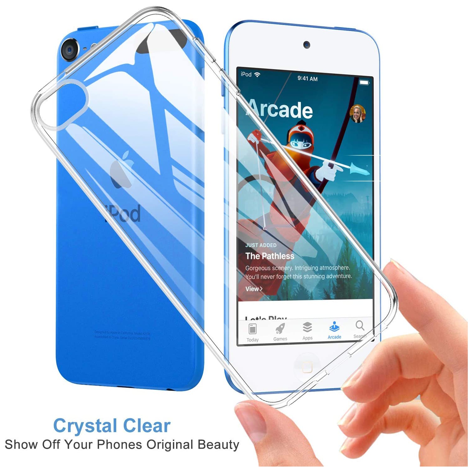 【CSmart】 Etui de protection arrière en gelée de silicone TPU ultra mince et souple pour iPod Touch 5/6/7, transparent transparent