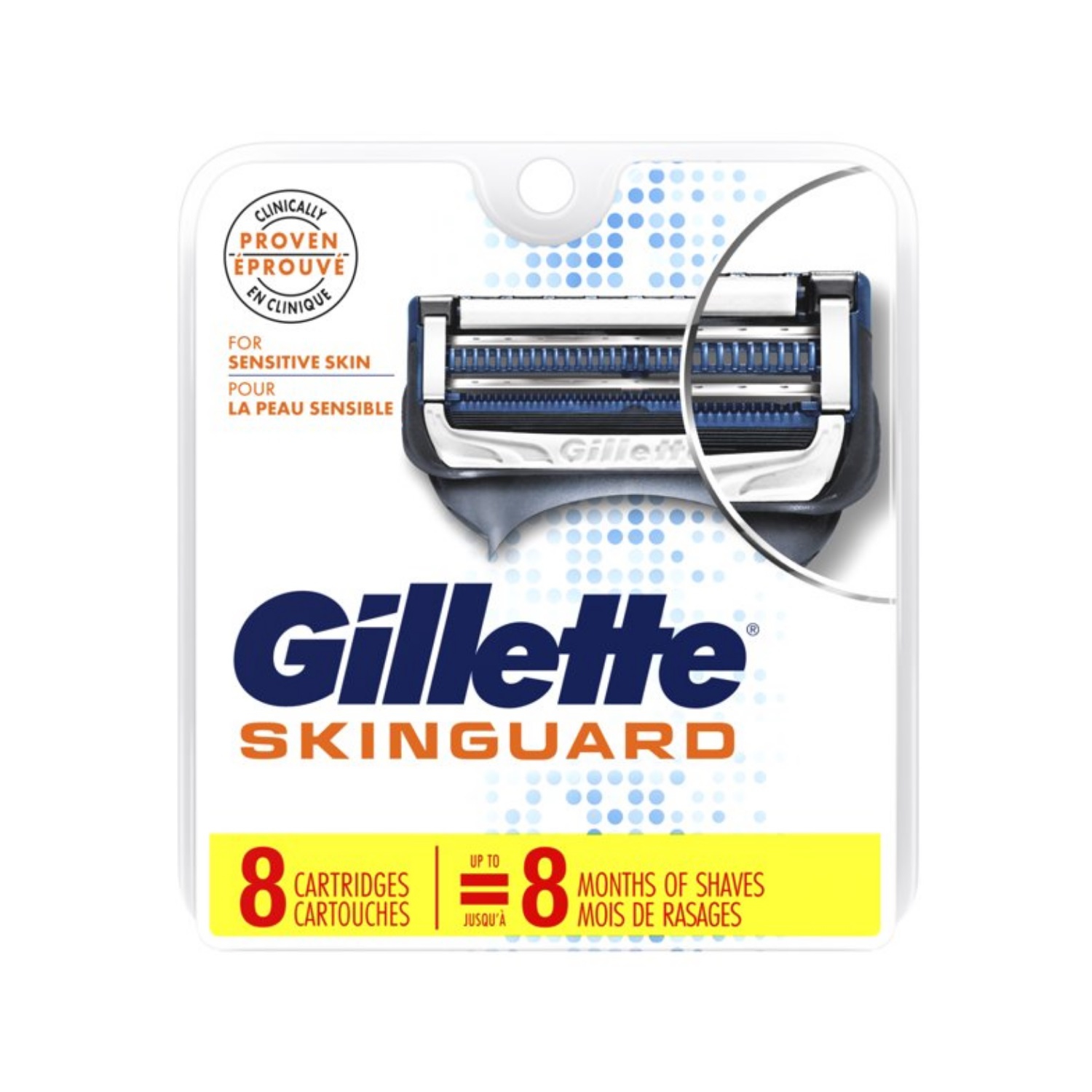 Gillette SkinGuard Mens Razor Blades Refill Cartridges, 8 ct