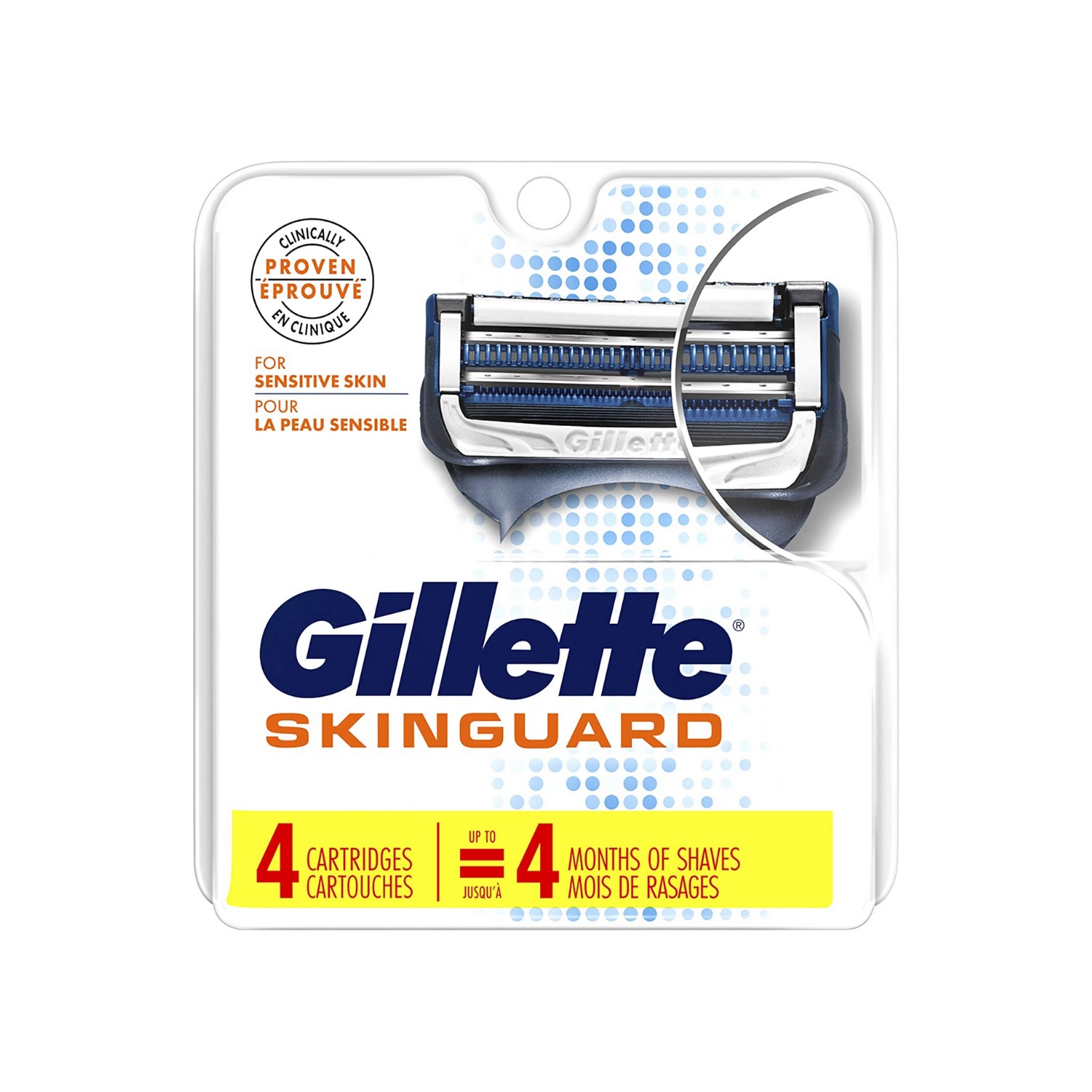 Gillette Skinguard Men's Razor Blade Refill, 4 Blade Refills