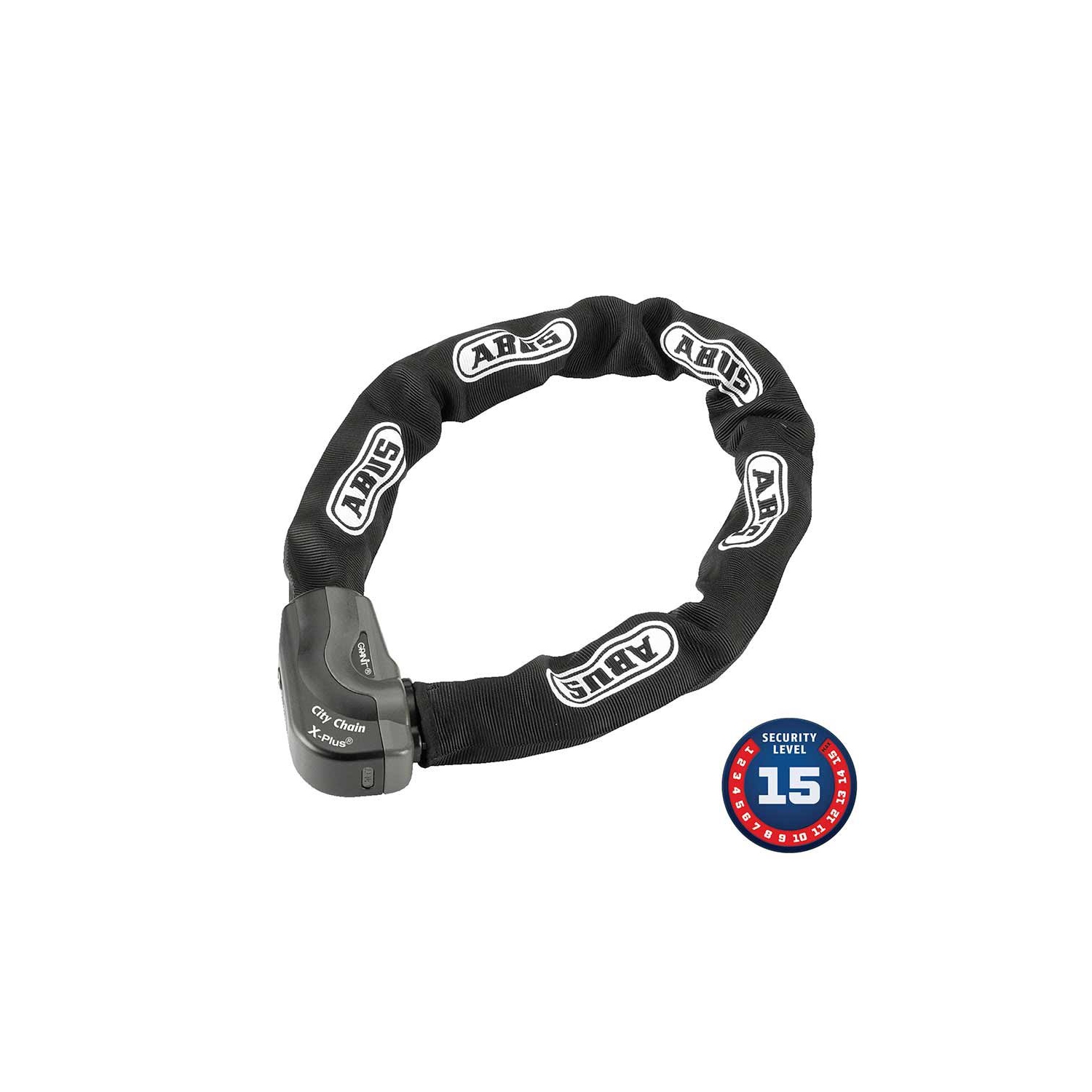 Abus, Granit CityChain XPlus 1060K, Chain Lock, Key, 10mm, 140cm, 4.6', Black