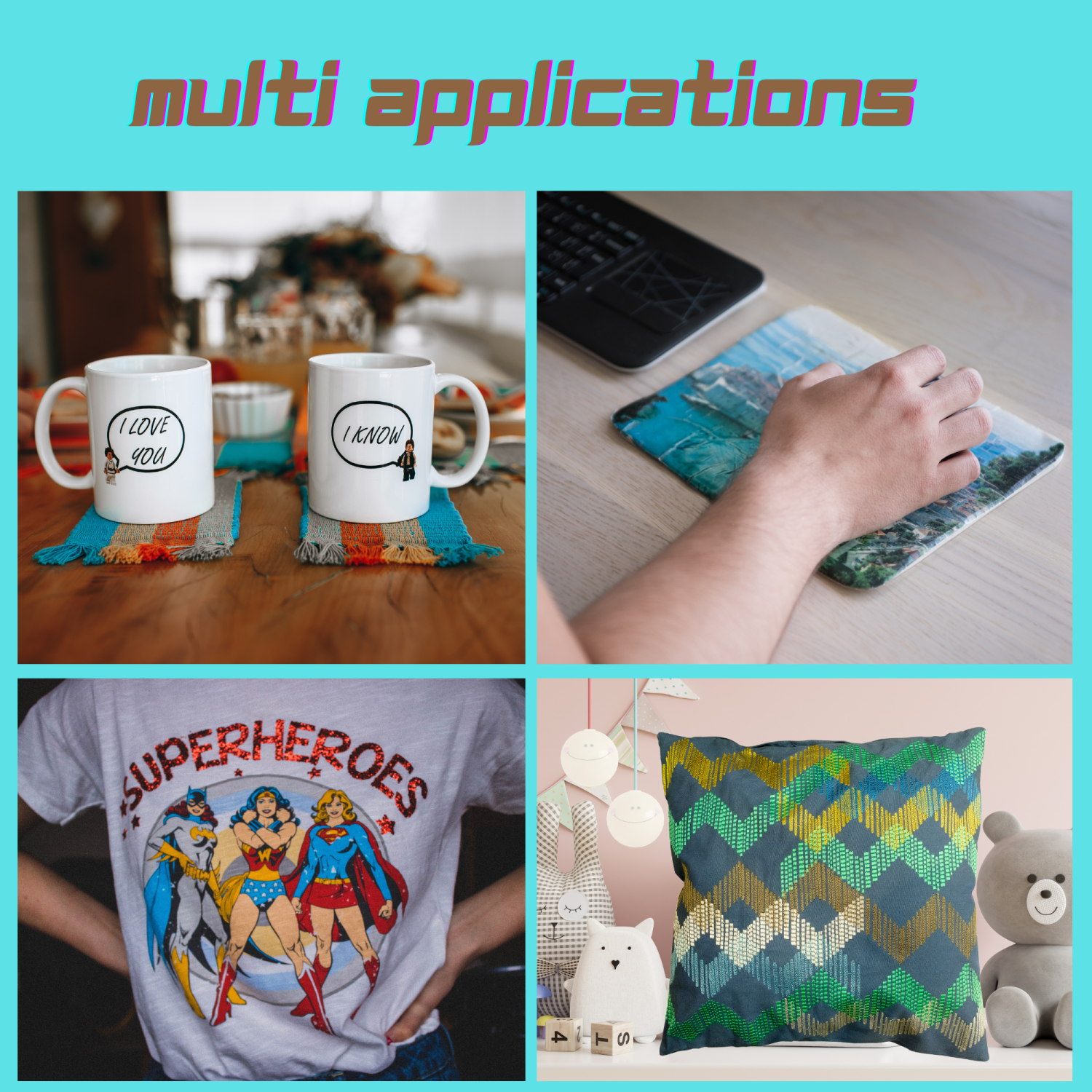 PRINTOXE® Sublimation Ink 5 Refill Bottles Universal Use Each Bottle 250ML For Printers Clothing and Many Others