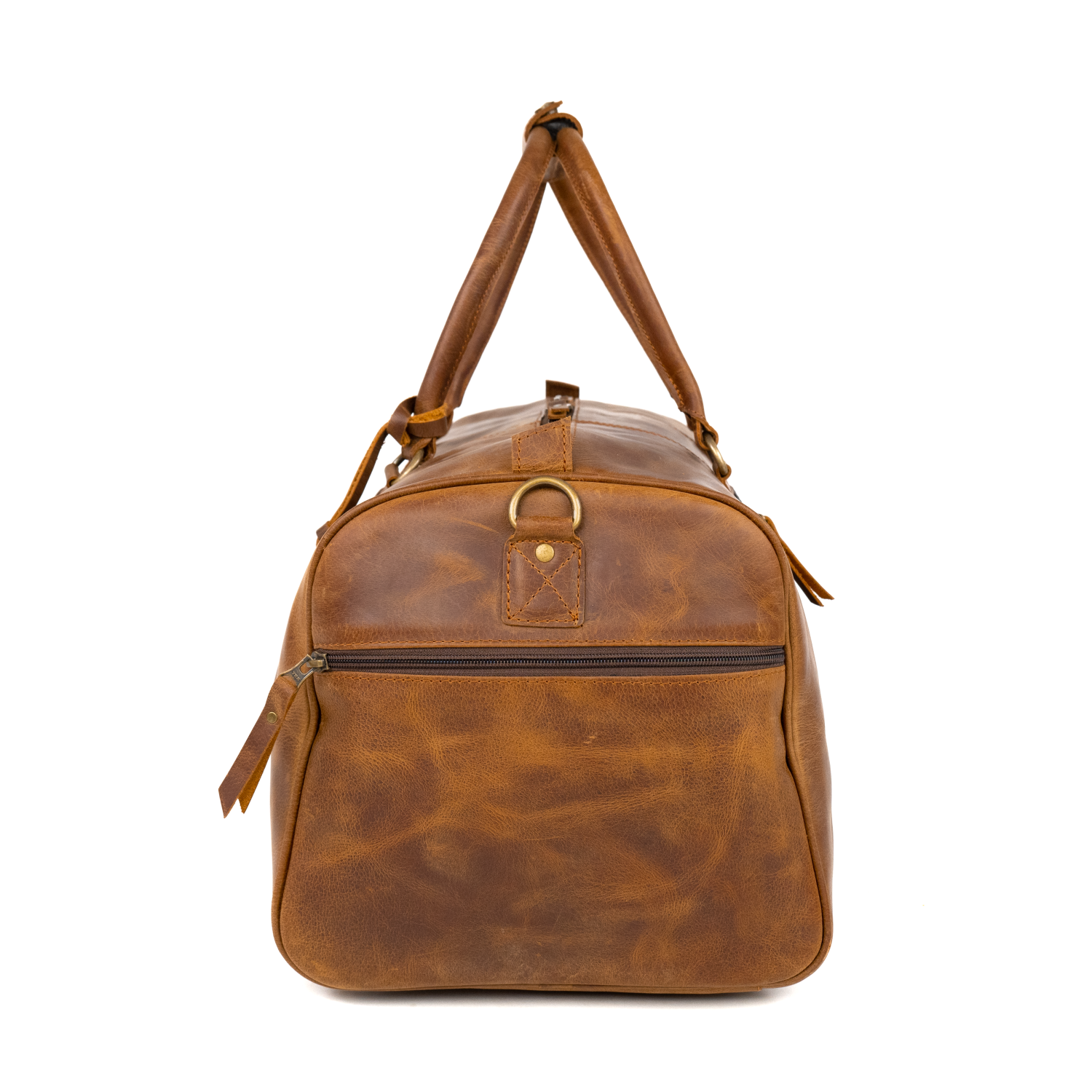 CAMOUFLE – Sac de sport en cuir Weekender Gym, 21 po, brun alezan