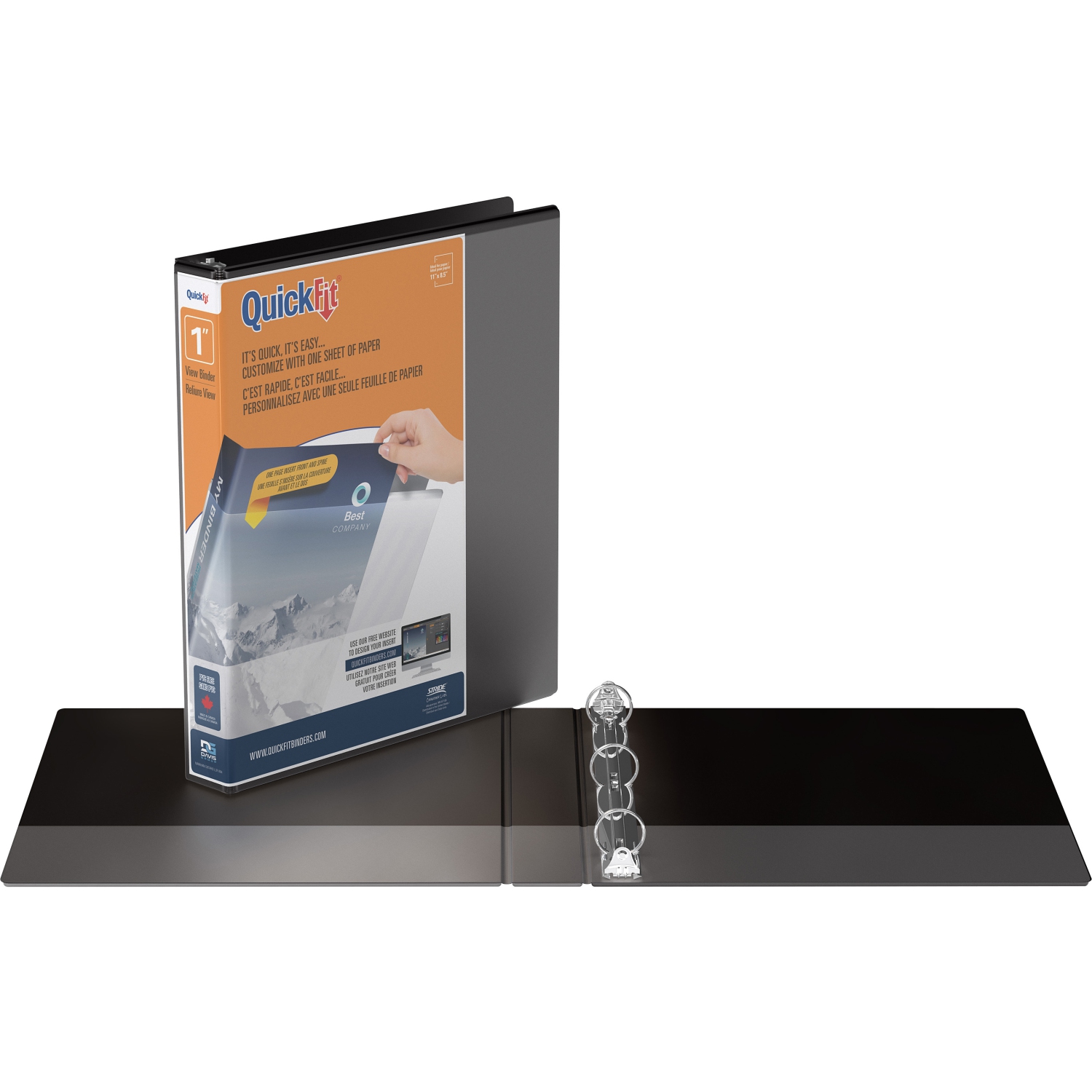 Reliure à anneaux View QuickFit®MD 1 po AD-black