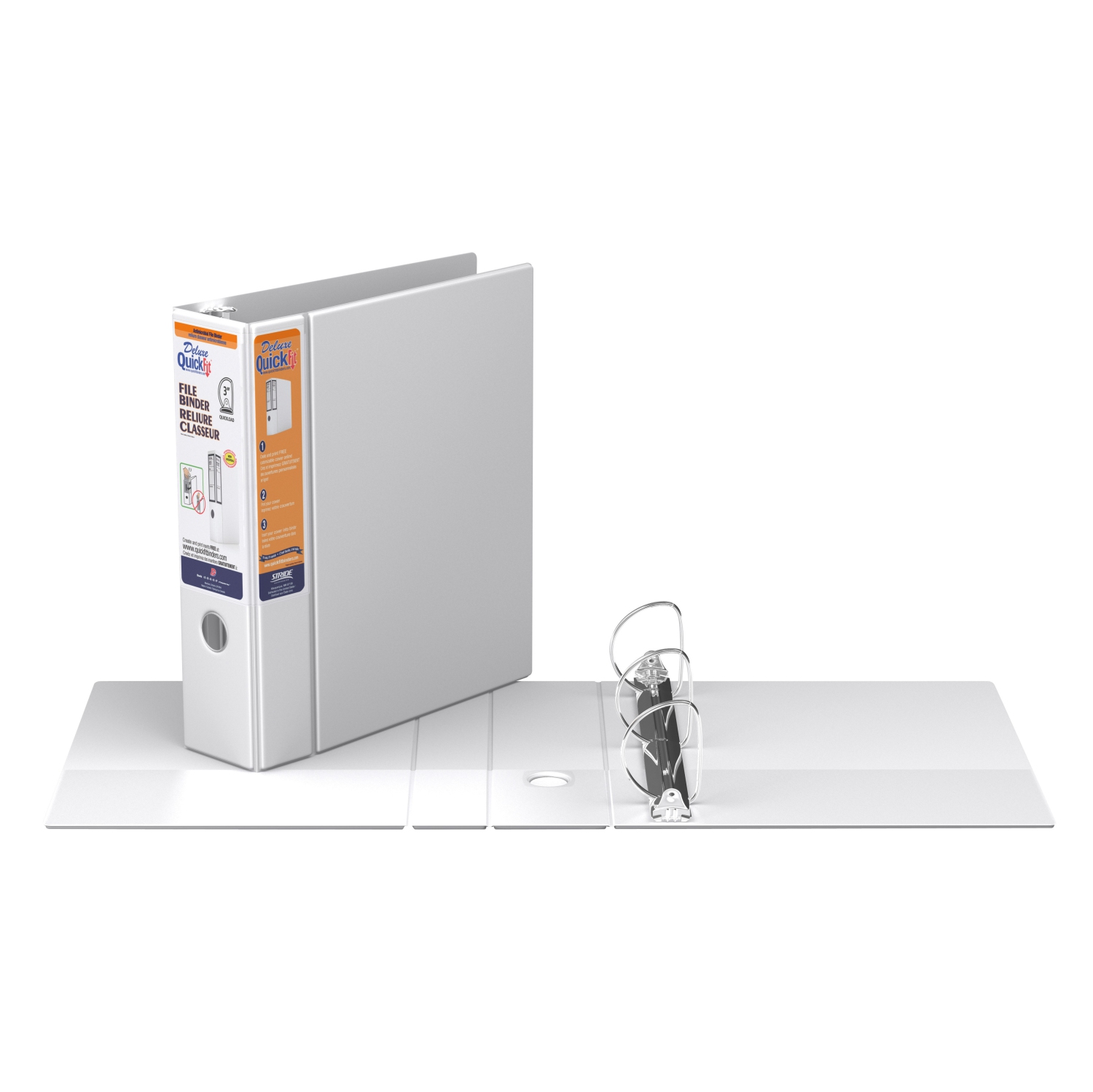 Davis Group Davis Group QuickFit® Heavy Duty File Binder Quickload D Ring, 6 Pack, 3" - White