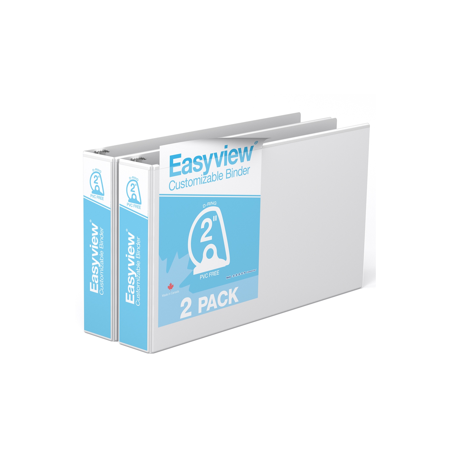 Davis Group Easyview® Premium, Angle D Ring, Customizable, 11 x 17 inch, Spreadsheet View Binder, 2 Pack