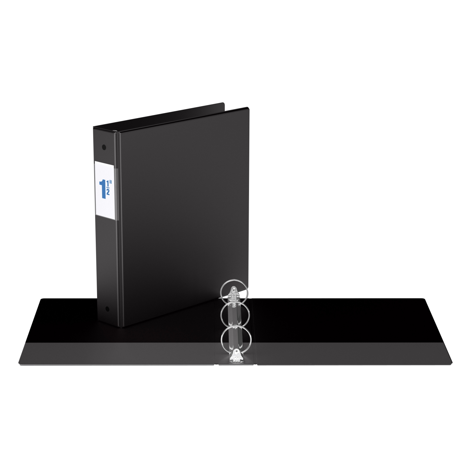 Davis Group Premium Economy Round Ring Binder, 6 Pack, 1.5" - Black