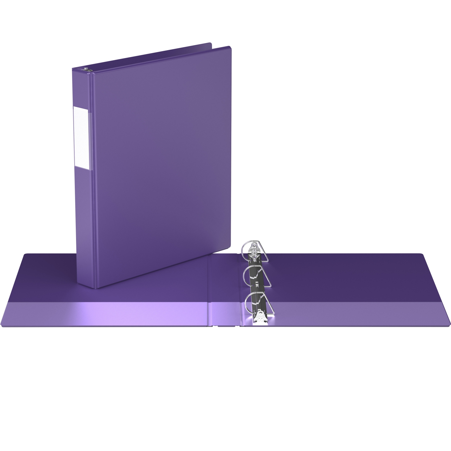 Super économie, Reliure à anneaux en “D” inclinés 1 po, paquet de 6 – Violet