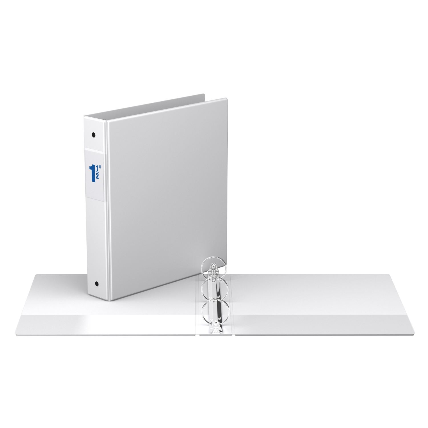 Davis Group Premium Economy Round Ring Binder, 6 Pack, 1.5" - White