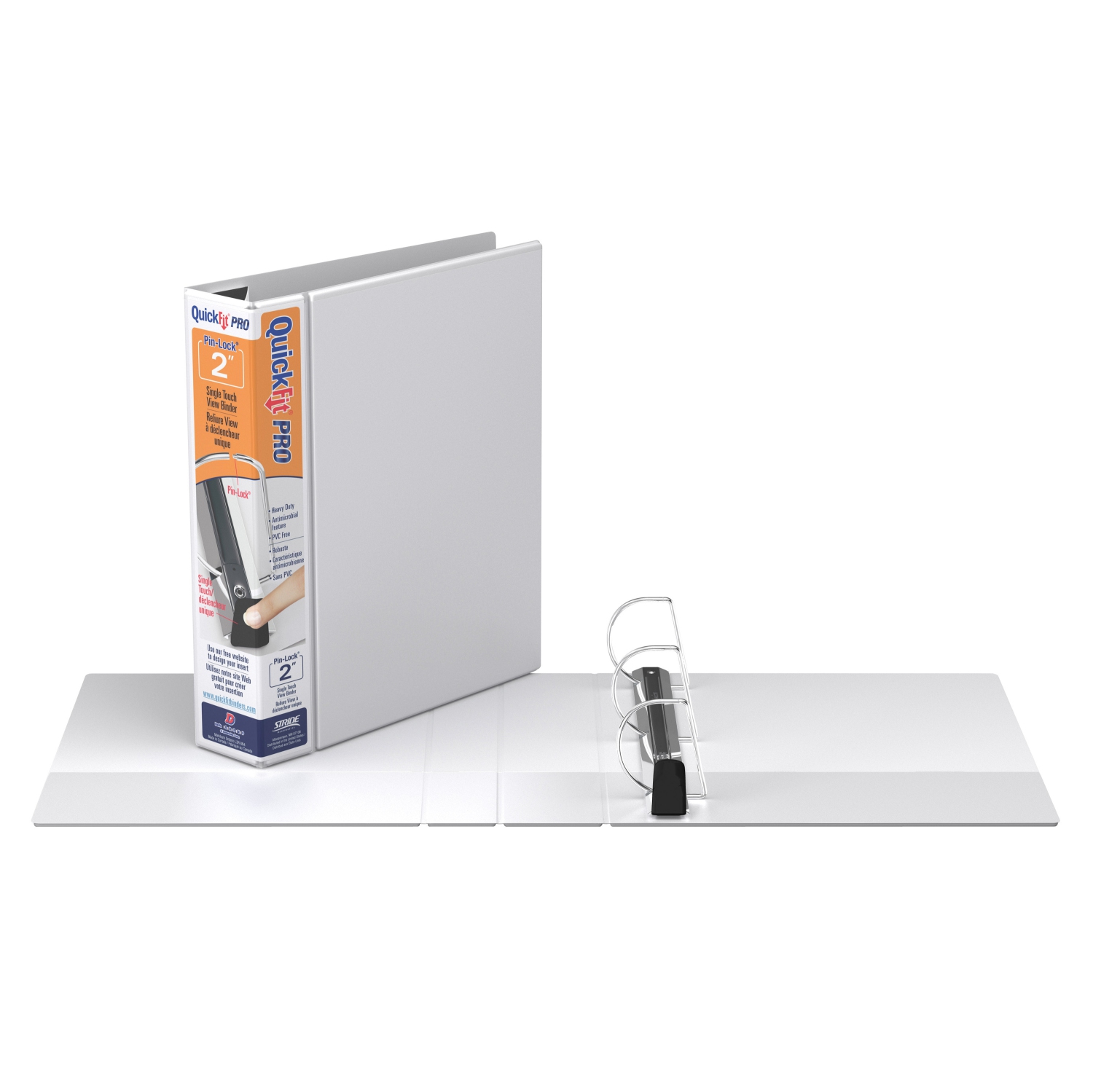 Davis Group Davis Group QuickFit® Pro Heavy Duty Single Touch Pin-Lock® View Binder, 6 Pack, 2" - White