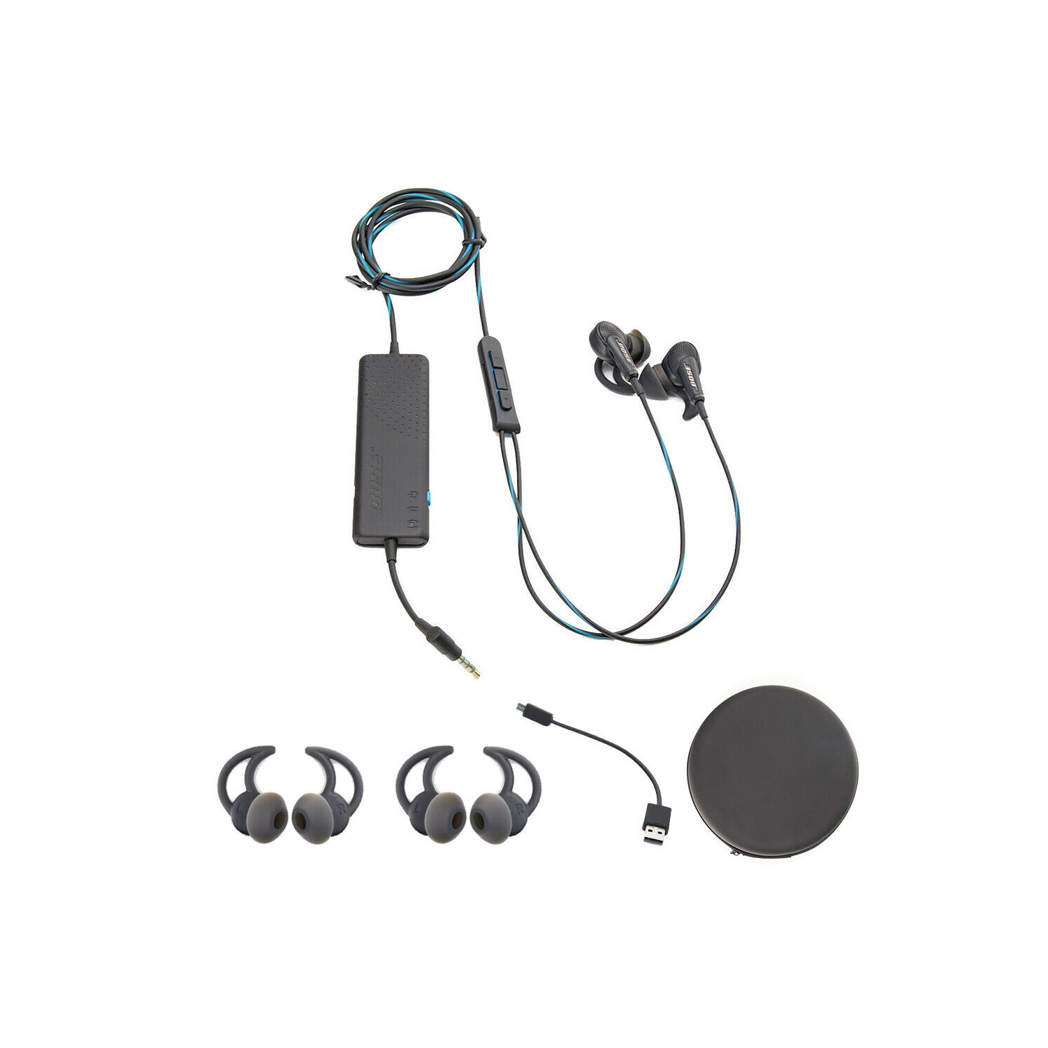 Refurbished (Good) - Bose QuietComfort 20 Acoustic Noise Cancelling Headphones In-Ear Headsets- Black