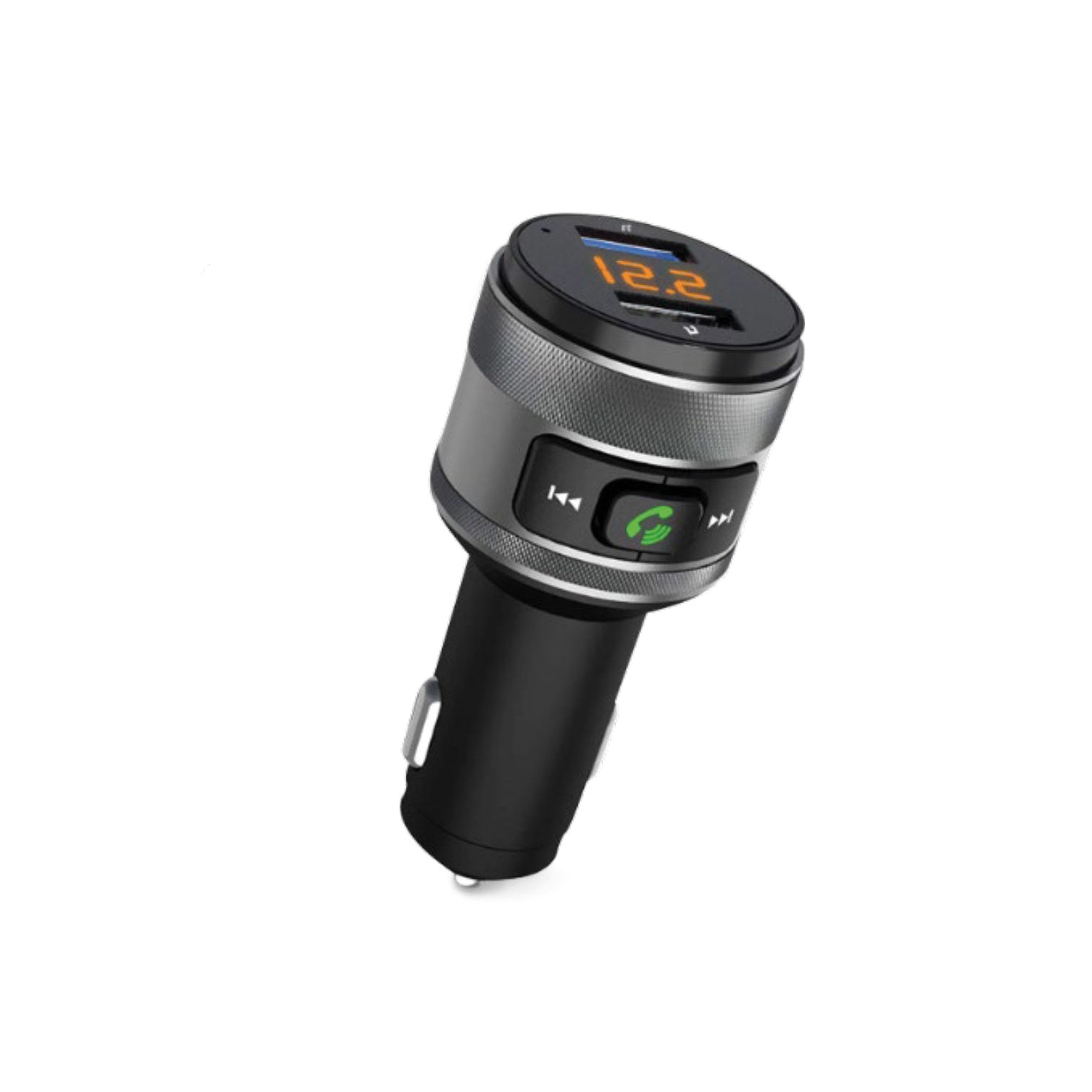 Bluetooth Fm Transmitter With 2port 3.1amp Usb-a With Mic
