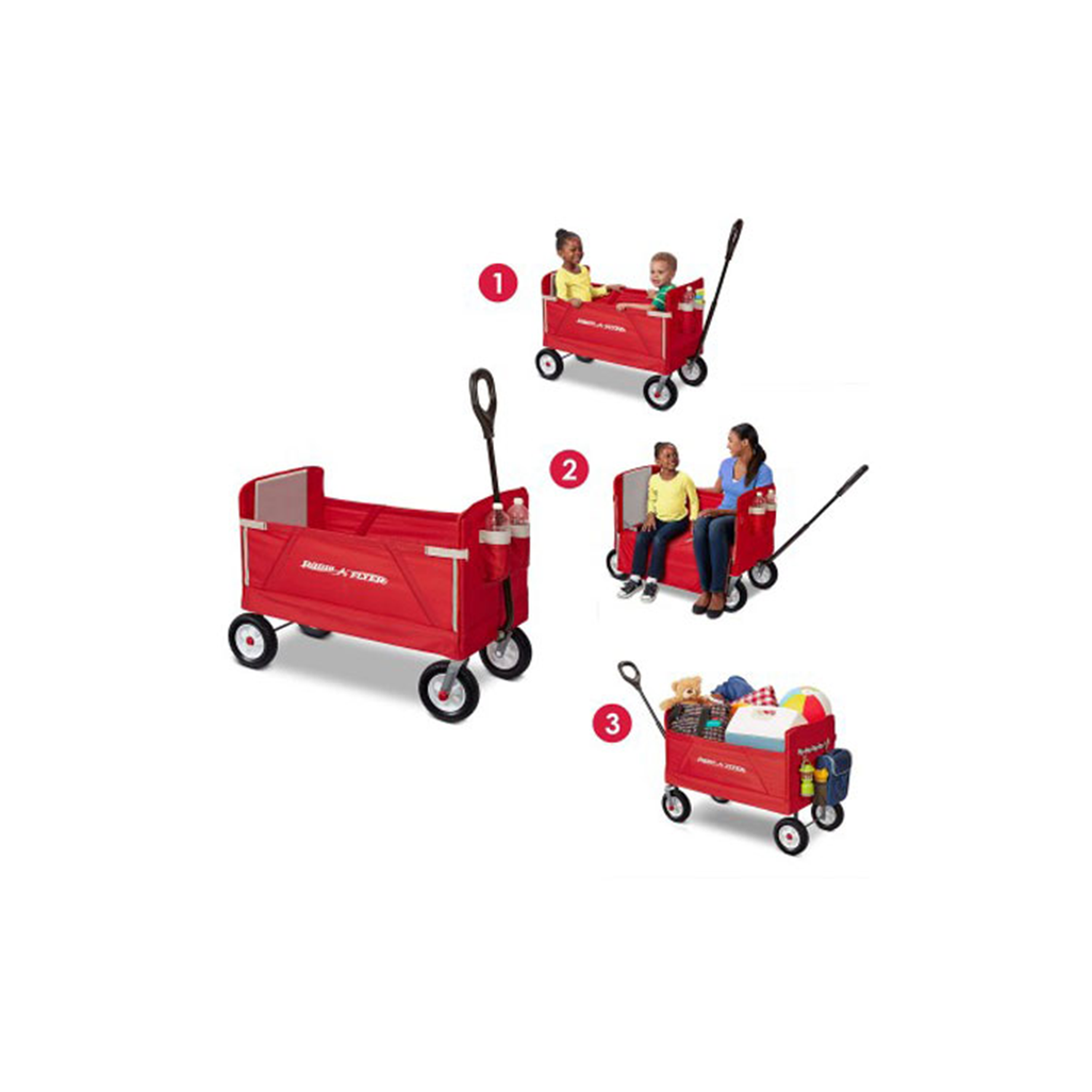 Familiale tout-terrain repliable avec auvent de Radio Flyer