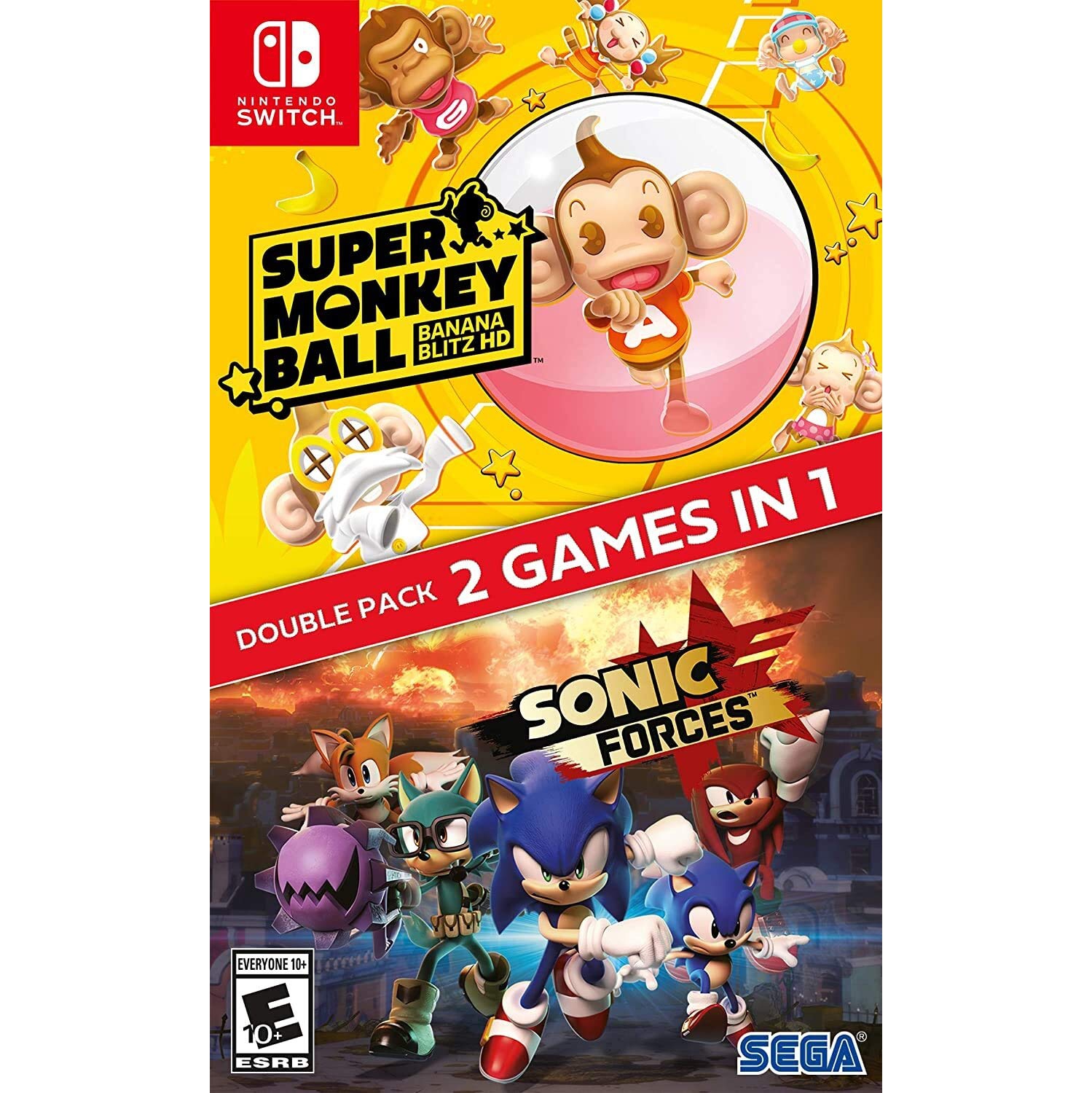 Sonic Forces + Super Monkey Ball: Banana Blitz HD Double Pack - Nintendo Switch